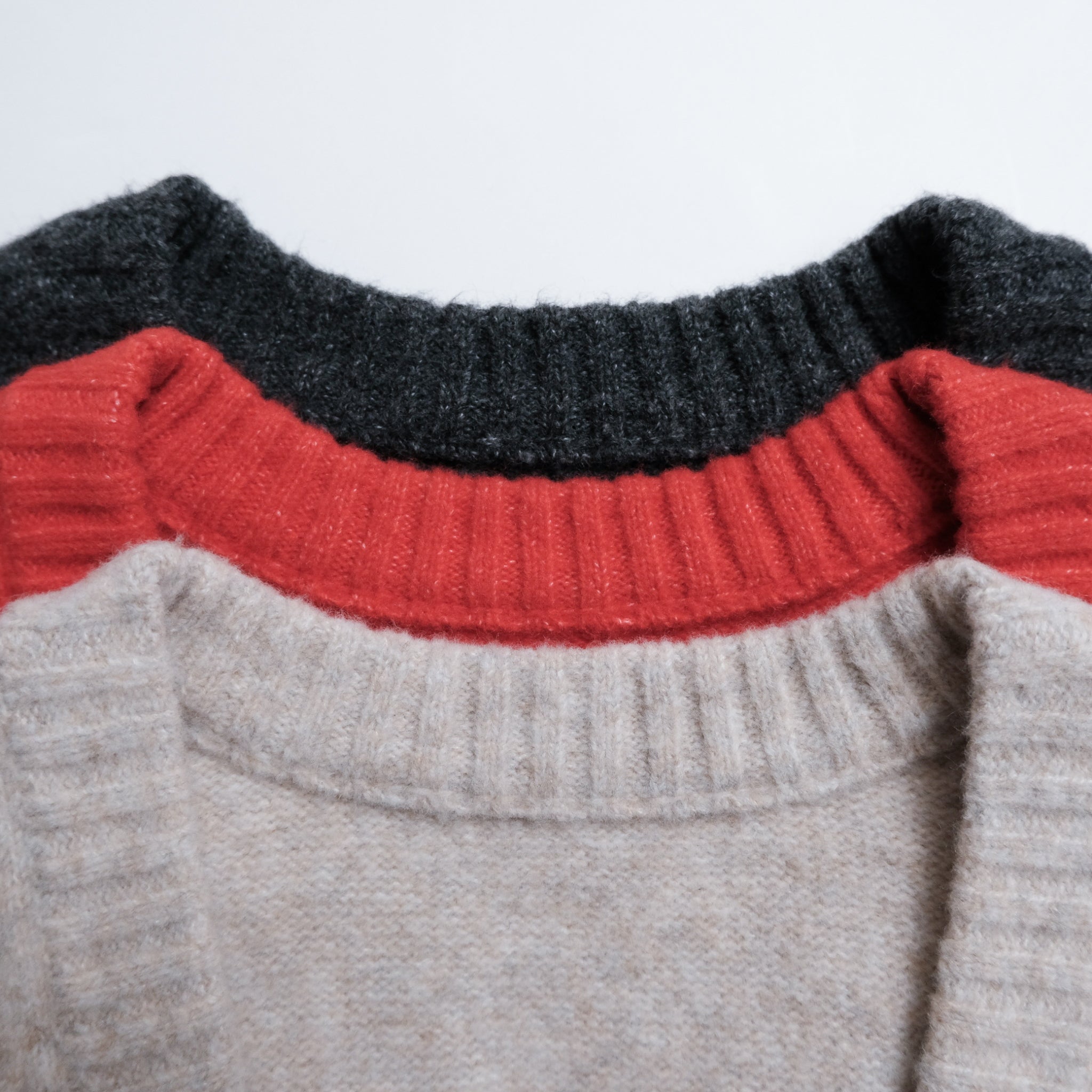 Wool mix deep V-neck top