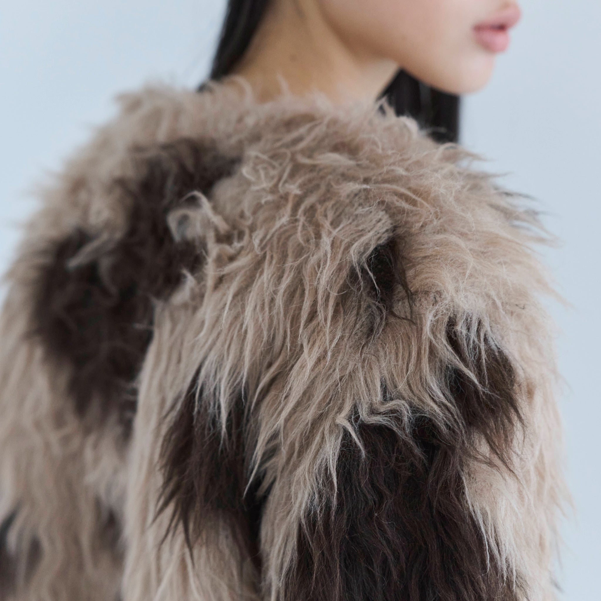 Brushed Feather Yarn 2-way Cardigan