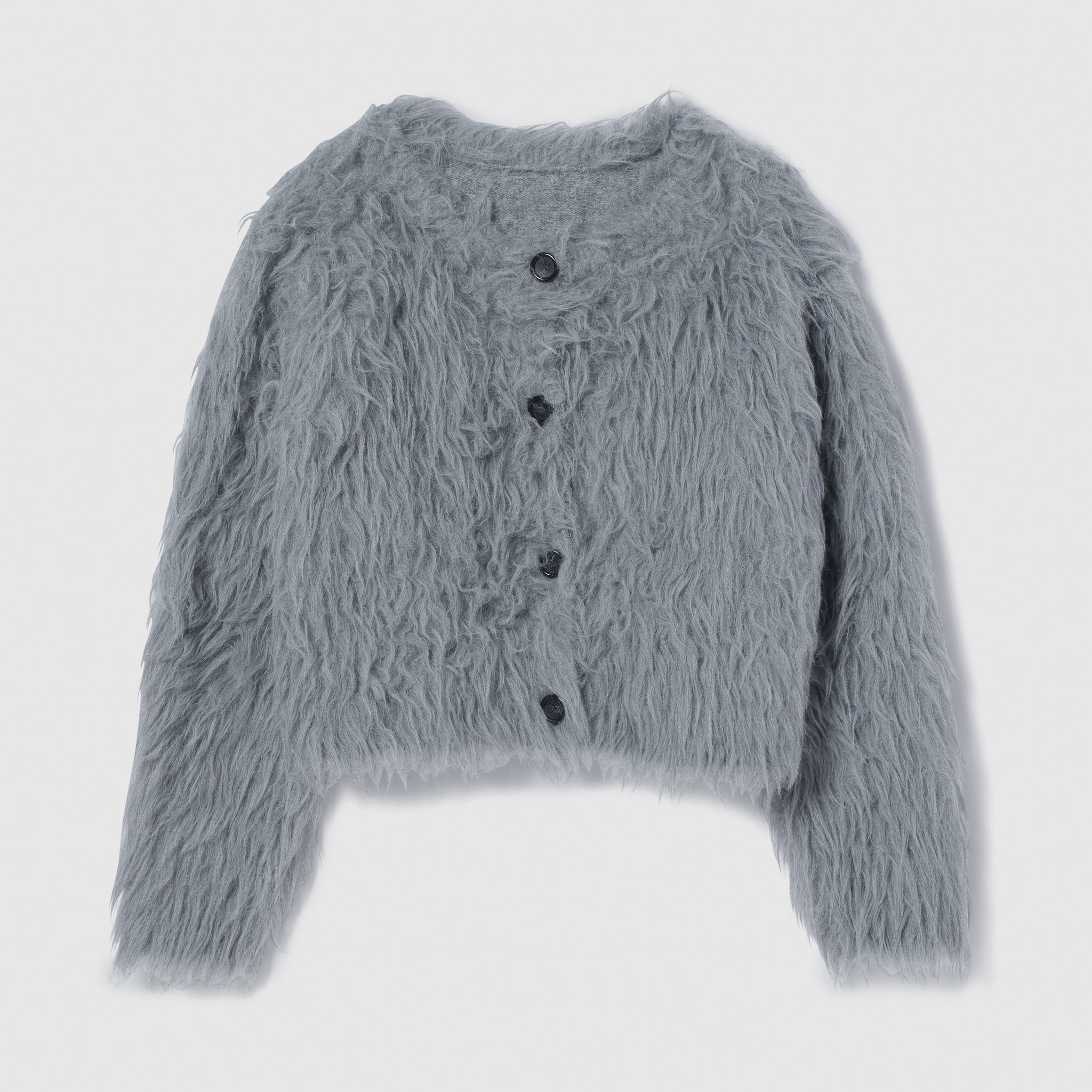 Brushed Feather Yarn 2-way Cardigan