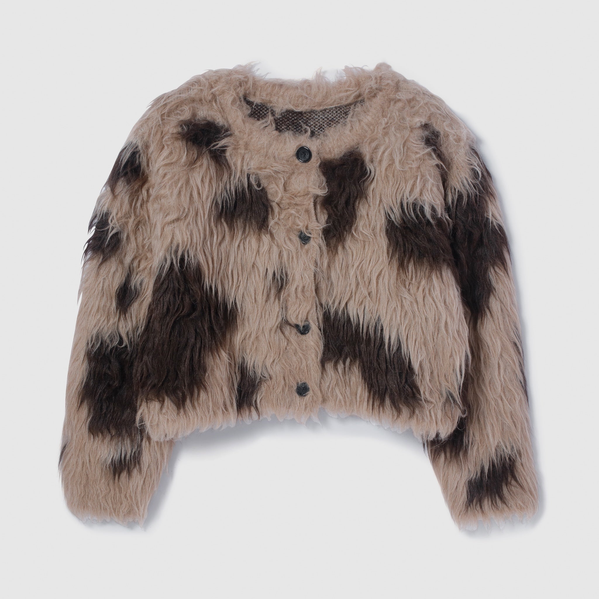 Brushed Feather Yarn 2-way Cardigan