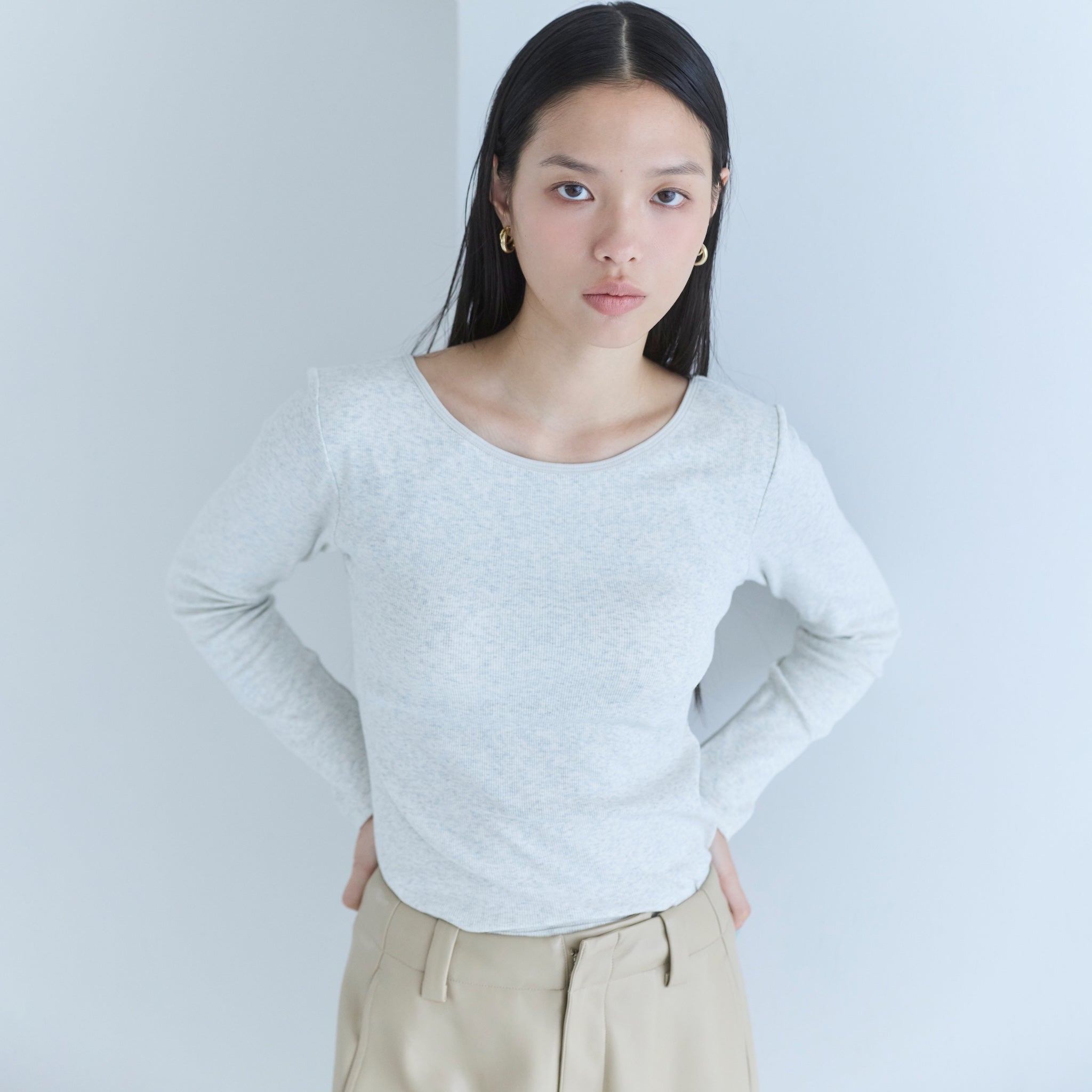 FitパッドBasicクルーネックロンT