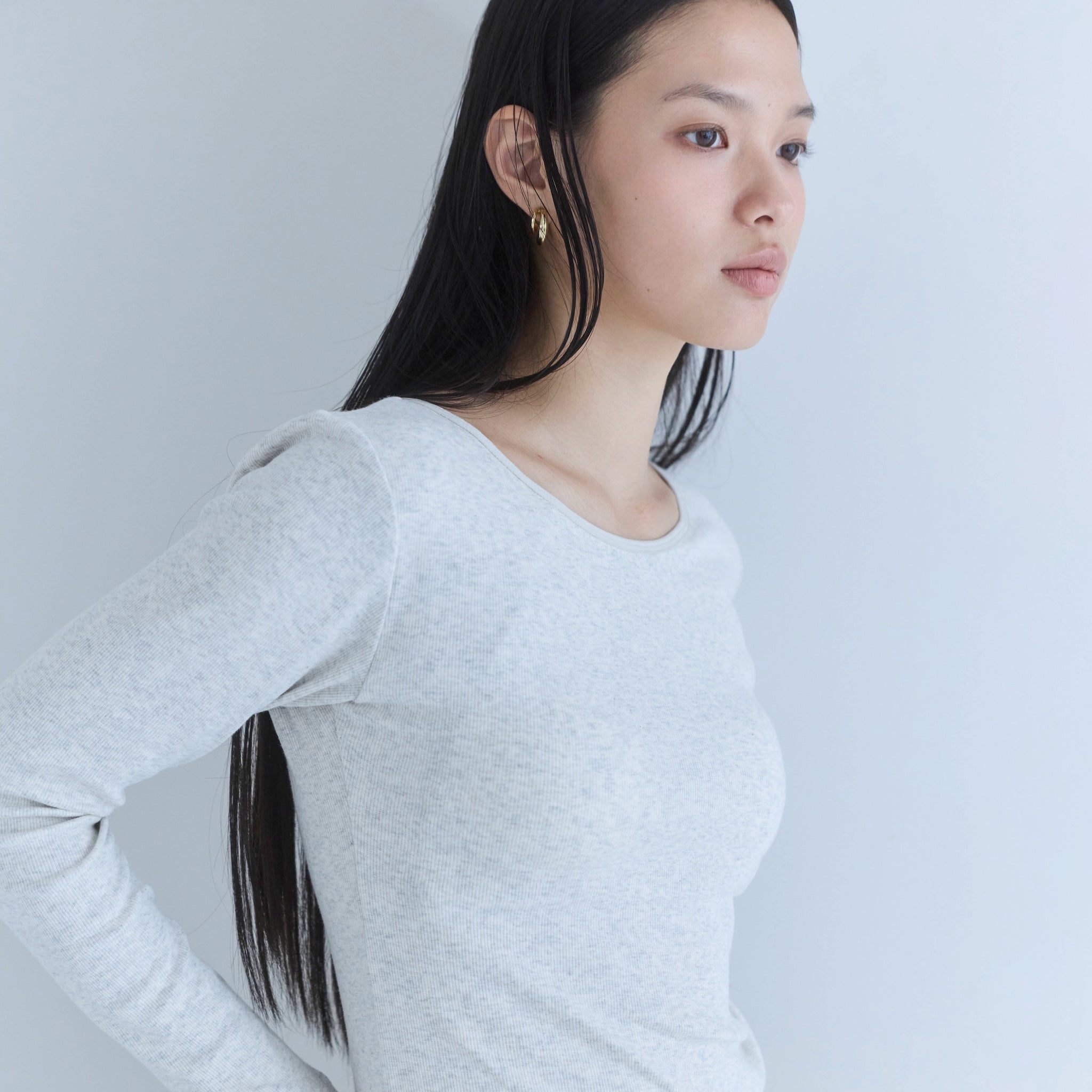 FitパッドBasicクルーネックロンT