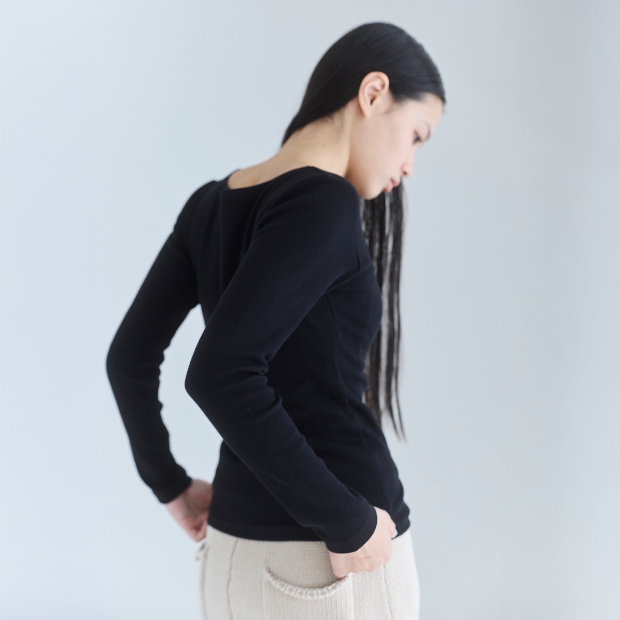 FitパッドBasicクルーネックロンT