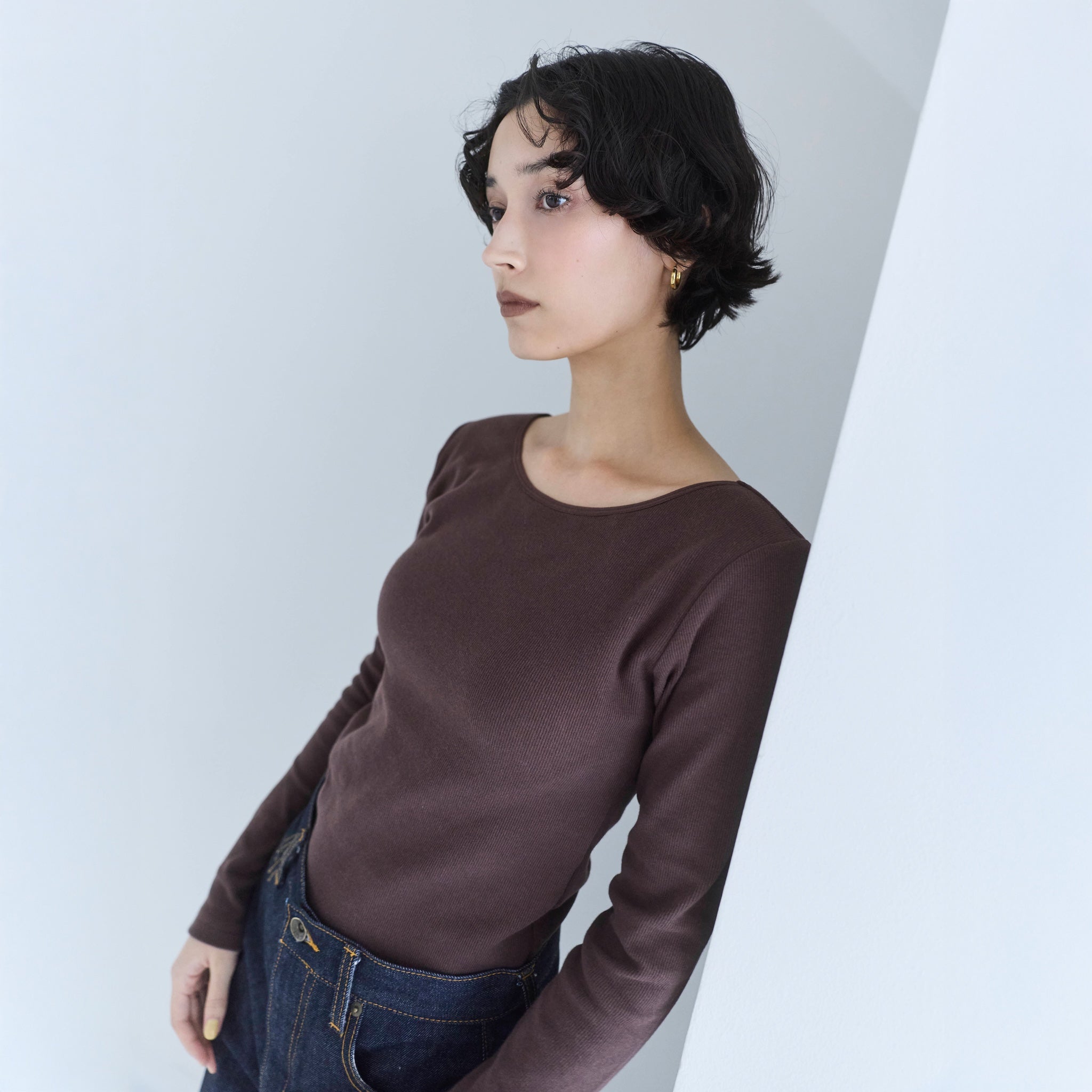 FitパッドBasicクルーネックロンT