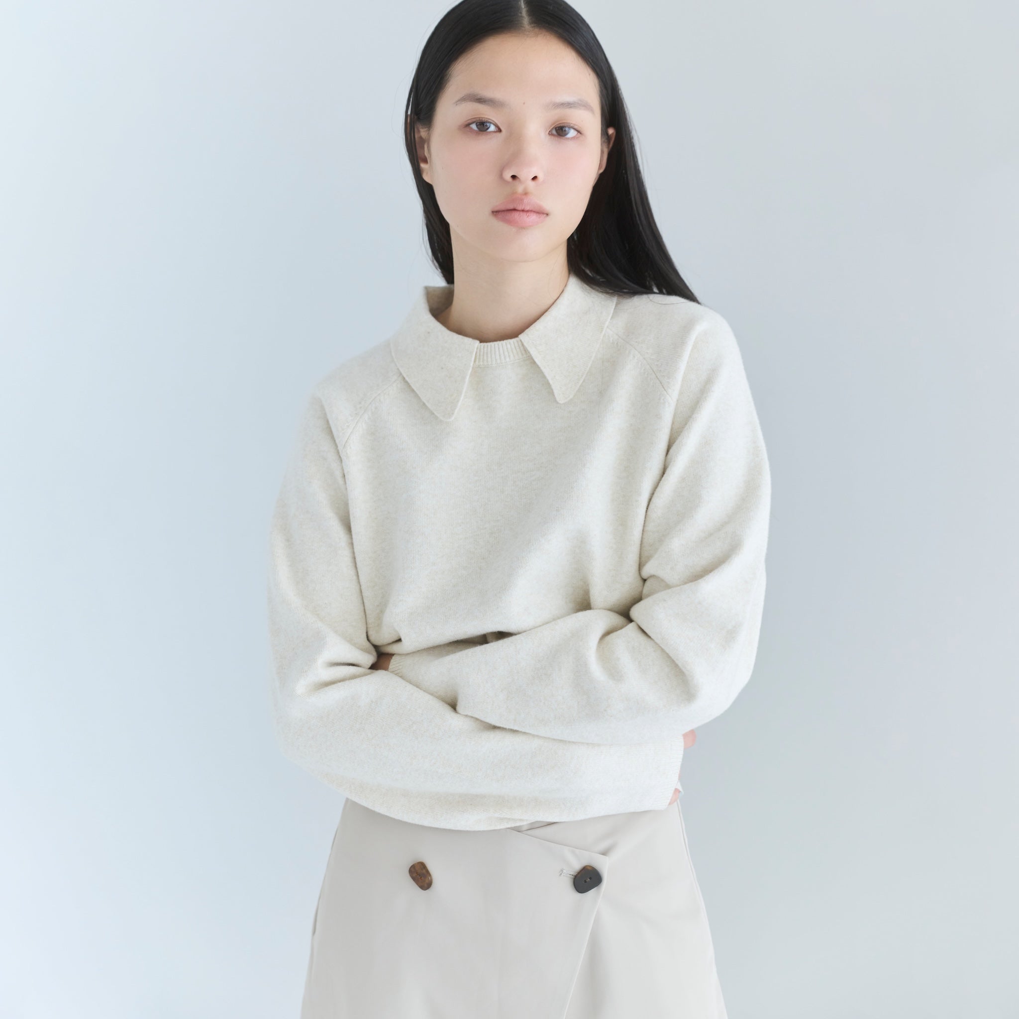 Sweatlike collar pullover