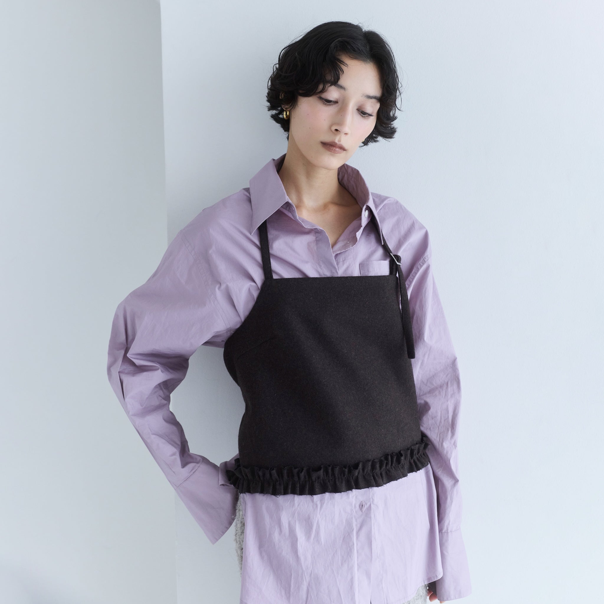 WoolフラノLayeredビスチェ