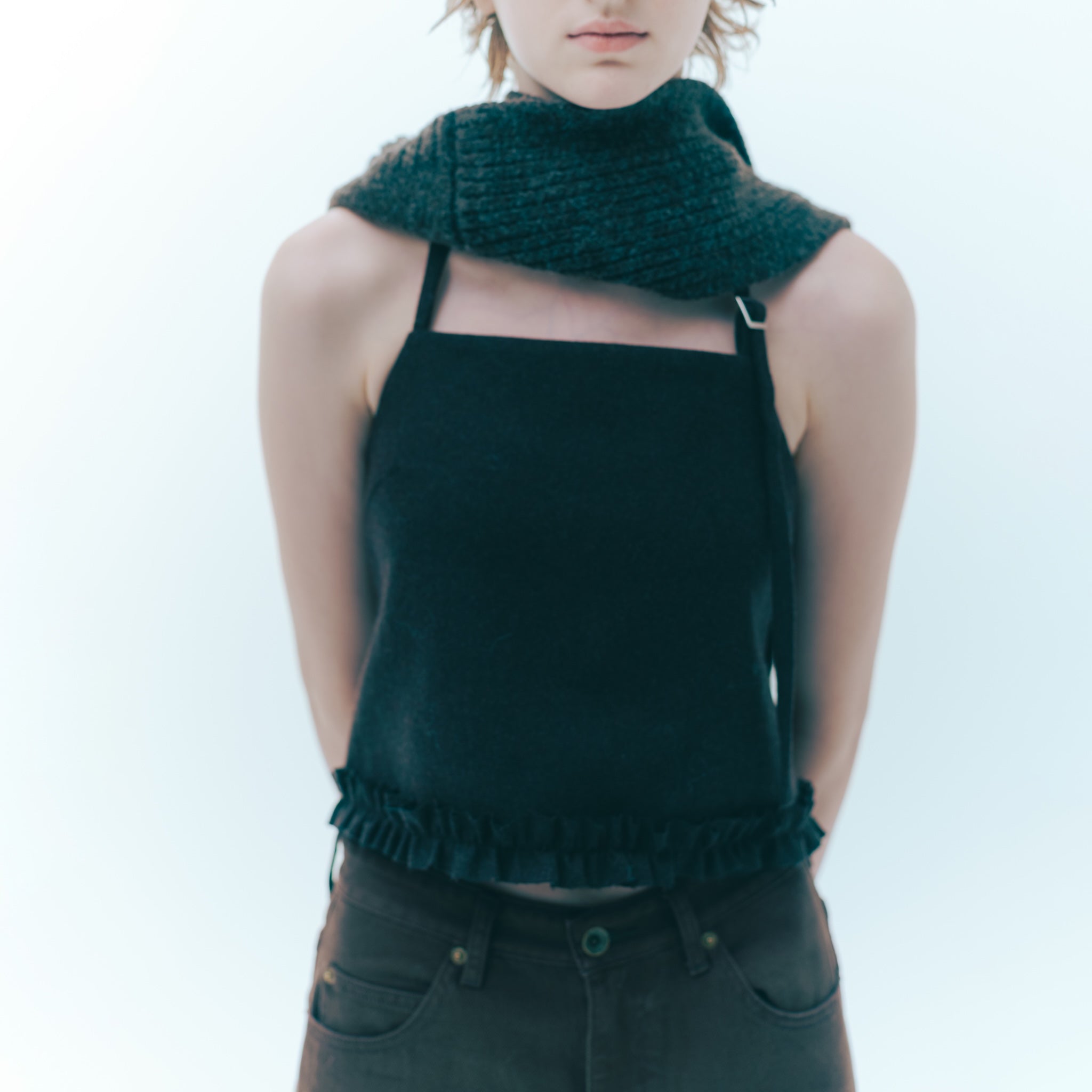 WoolフラノLayeredビスチェ