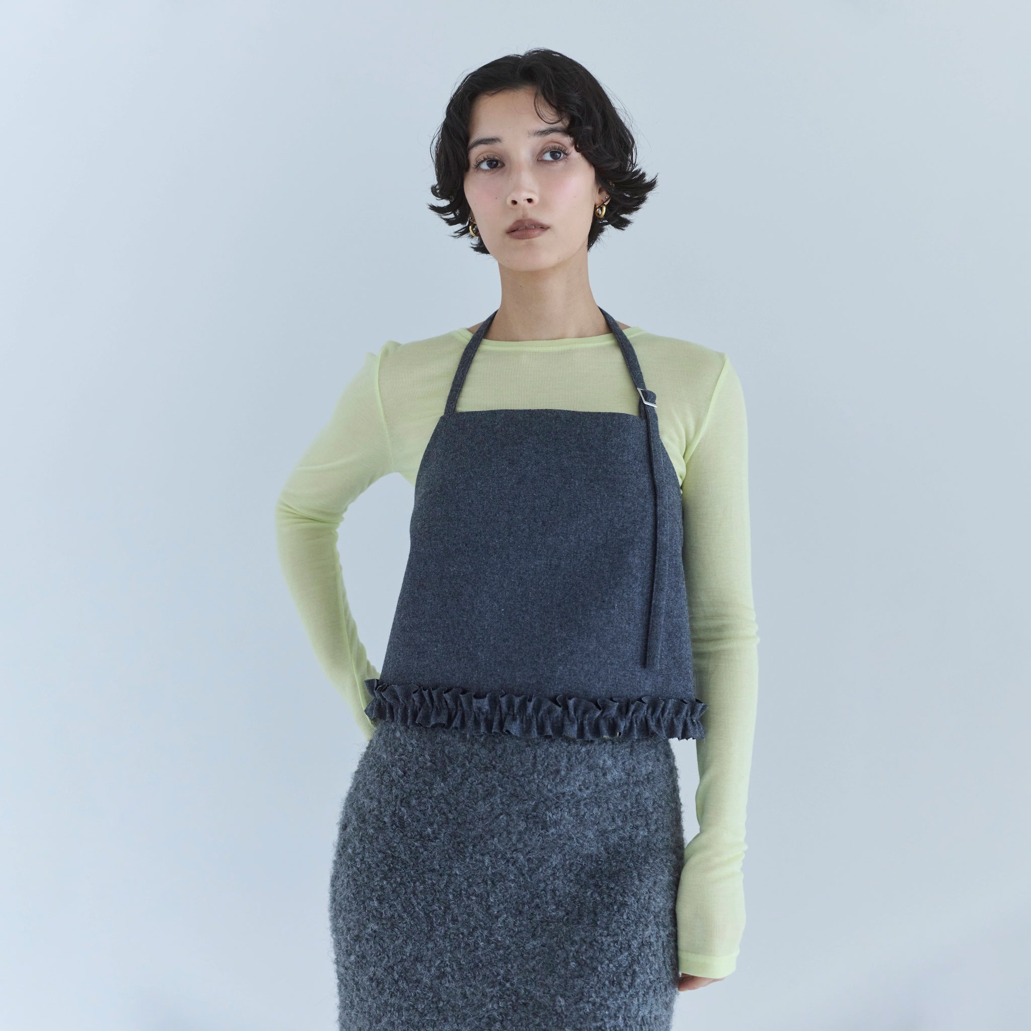 WoolフラノLayeredビスチェ