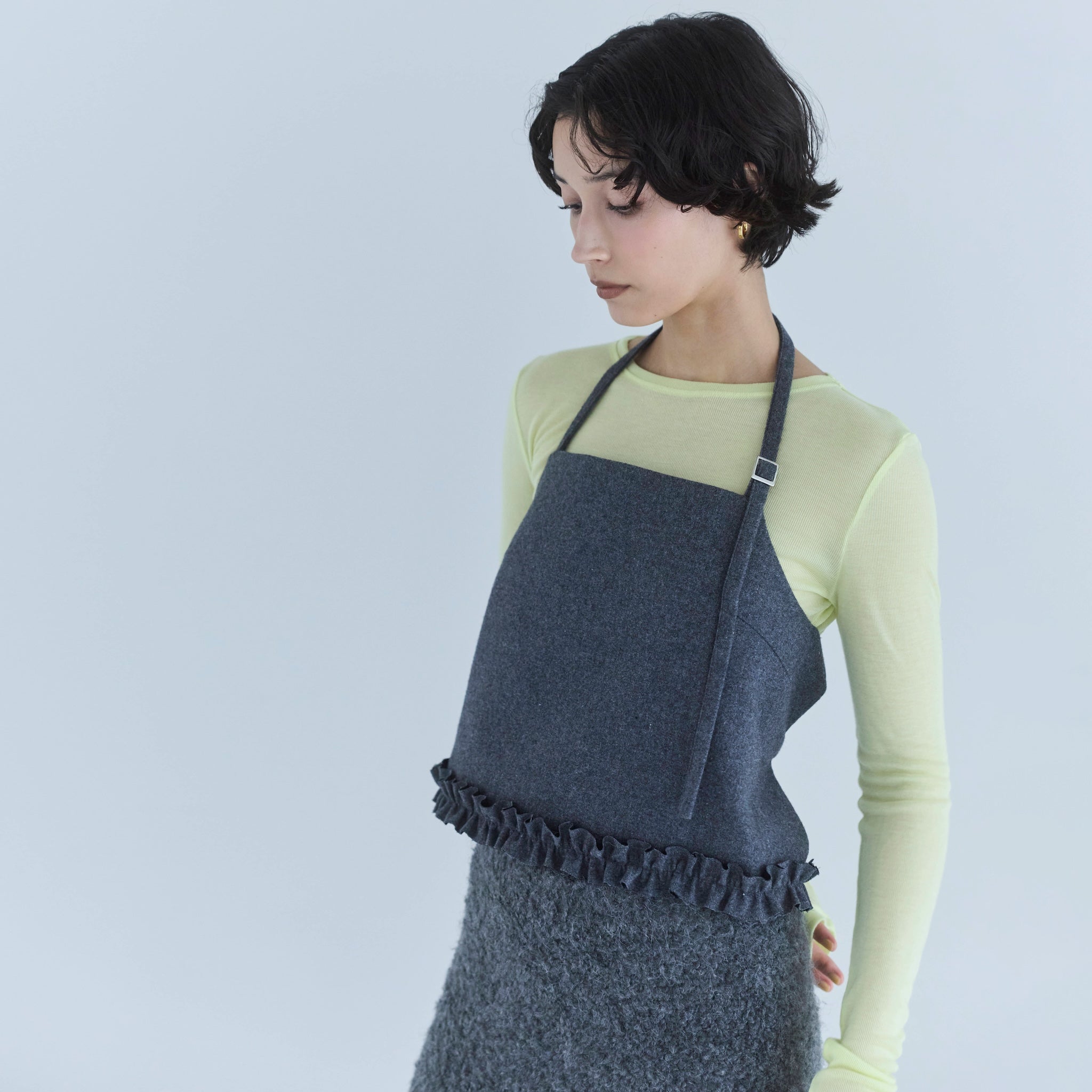 WoolフラノLayeredビスチェ