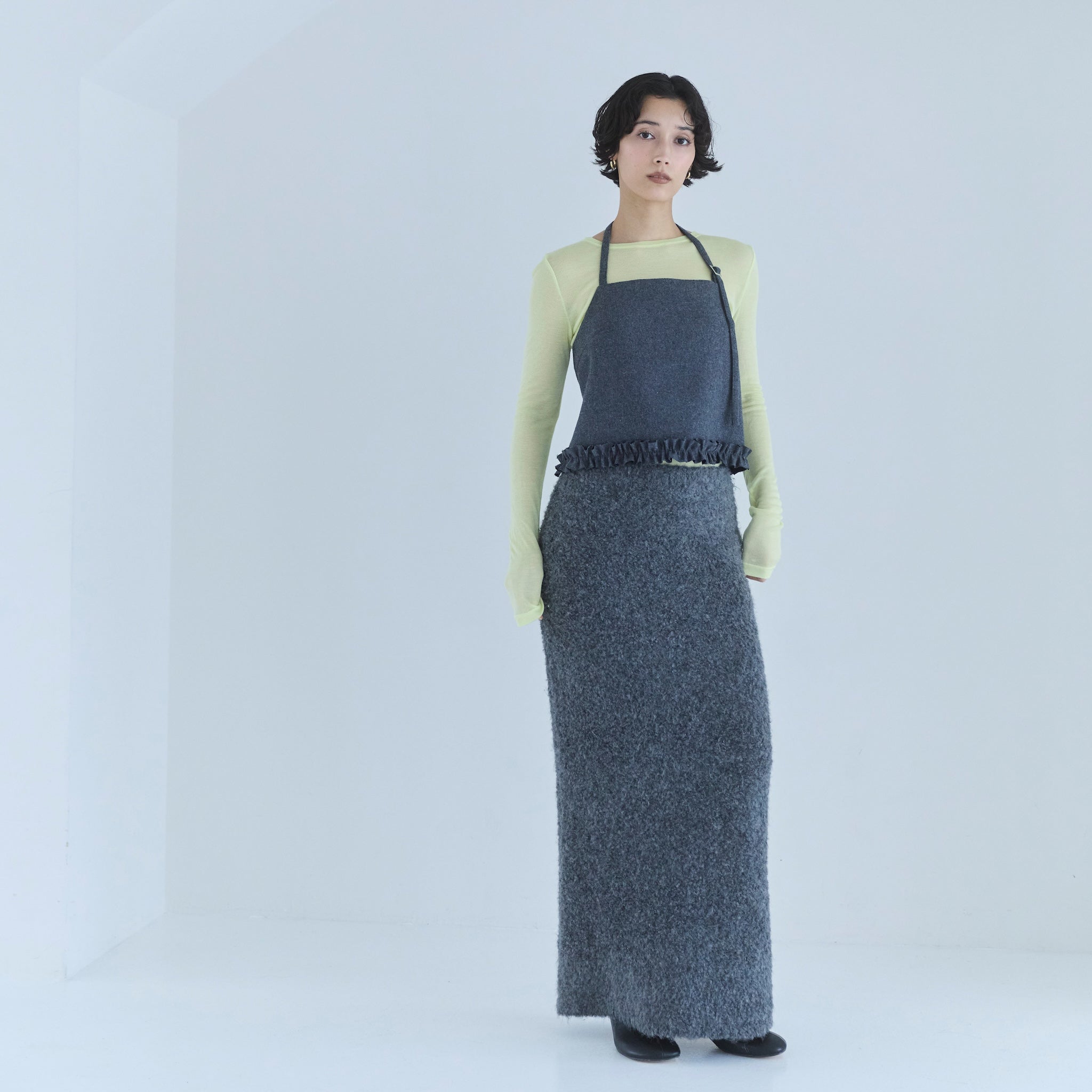 WoolフラノLayeredビスチェ