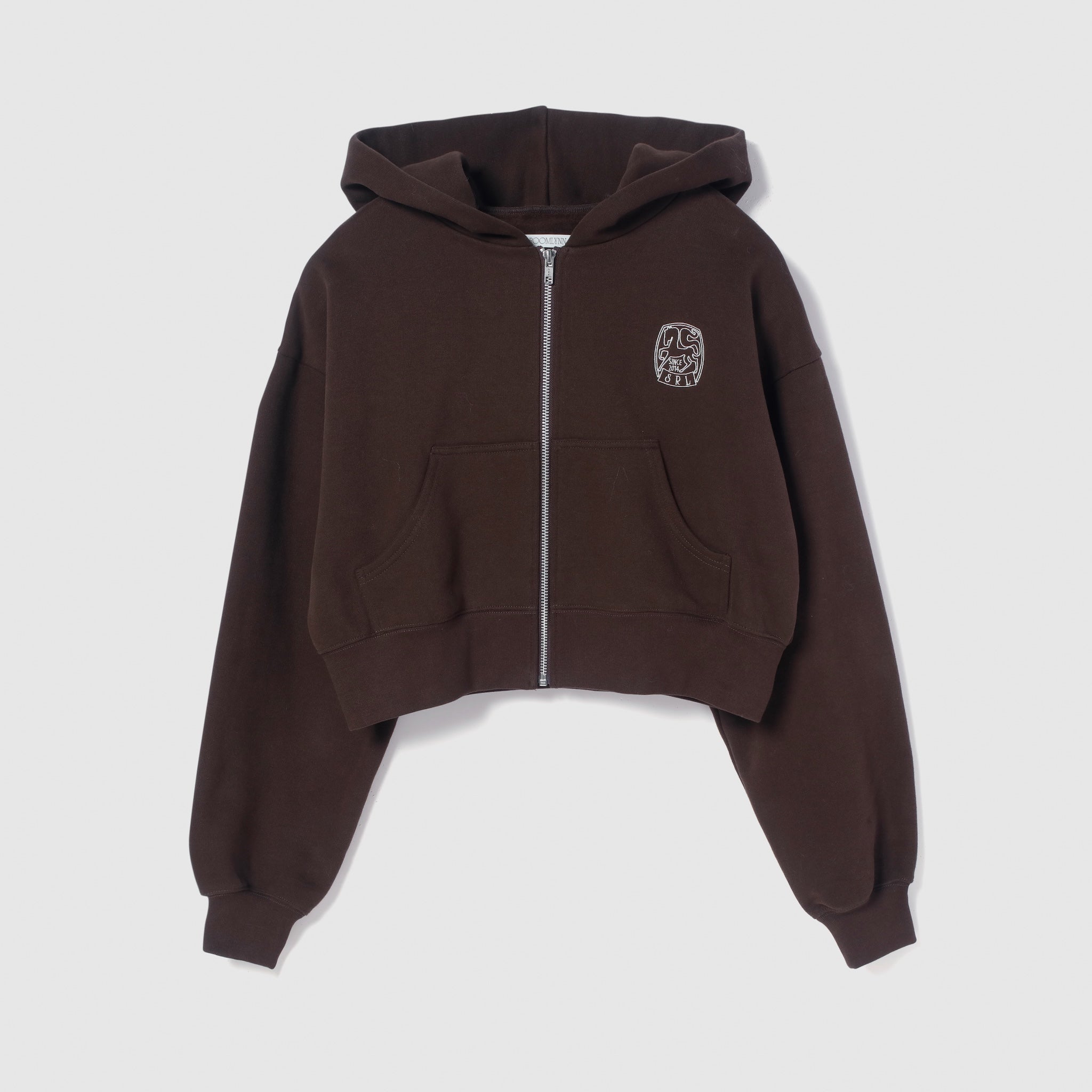 Brushed Cotton Pony Zip Hoodie