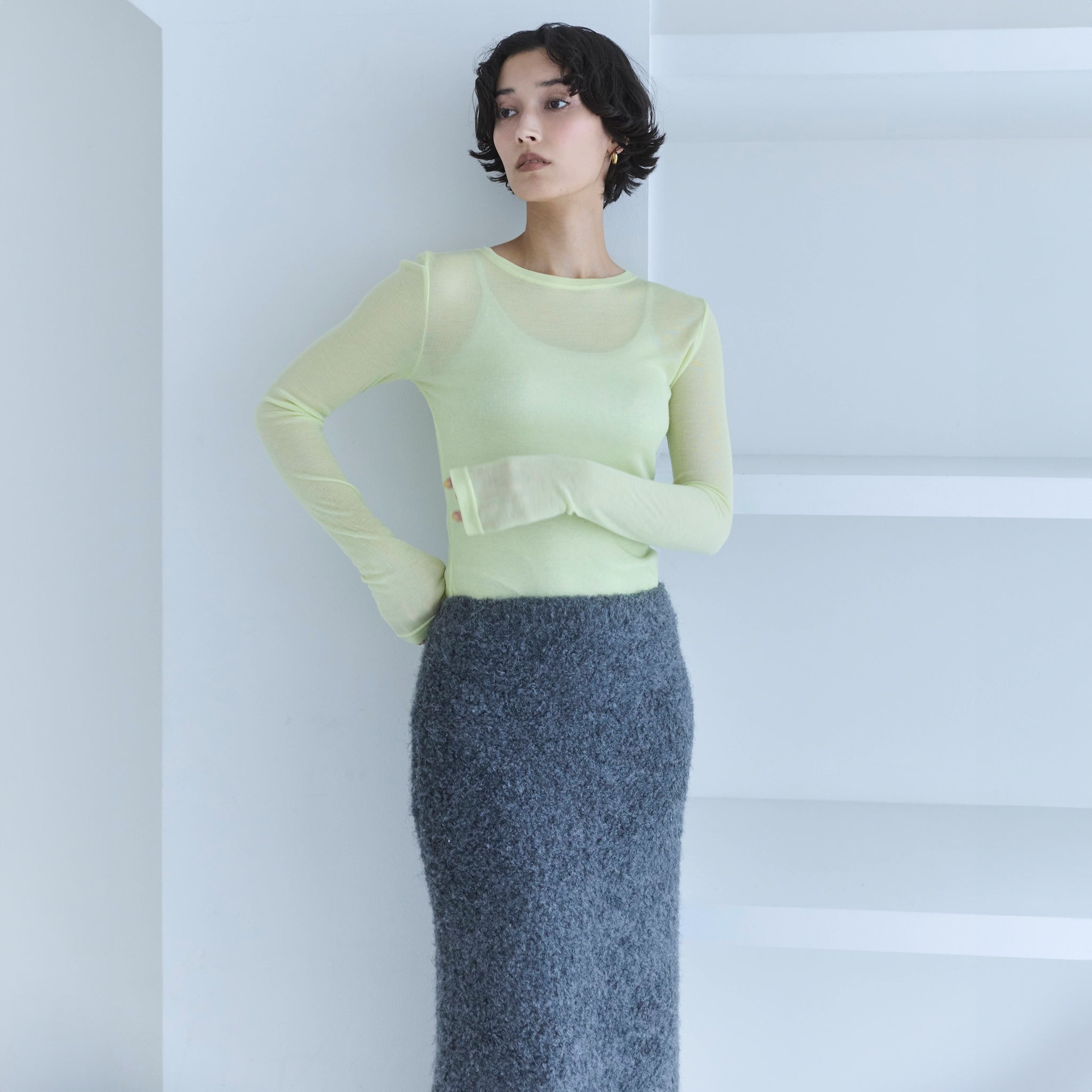 エアリーSlim RIBトップス