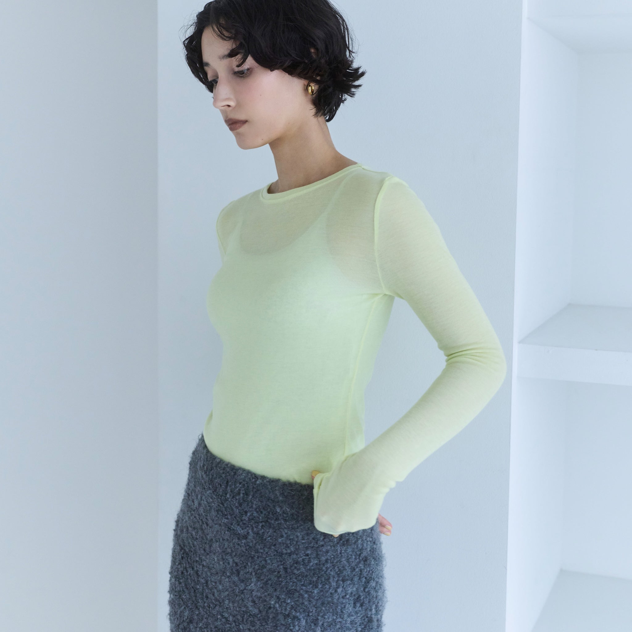 エアリーSlim RIBトップス