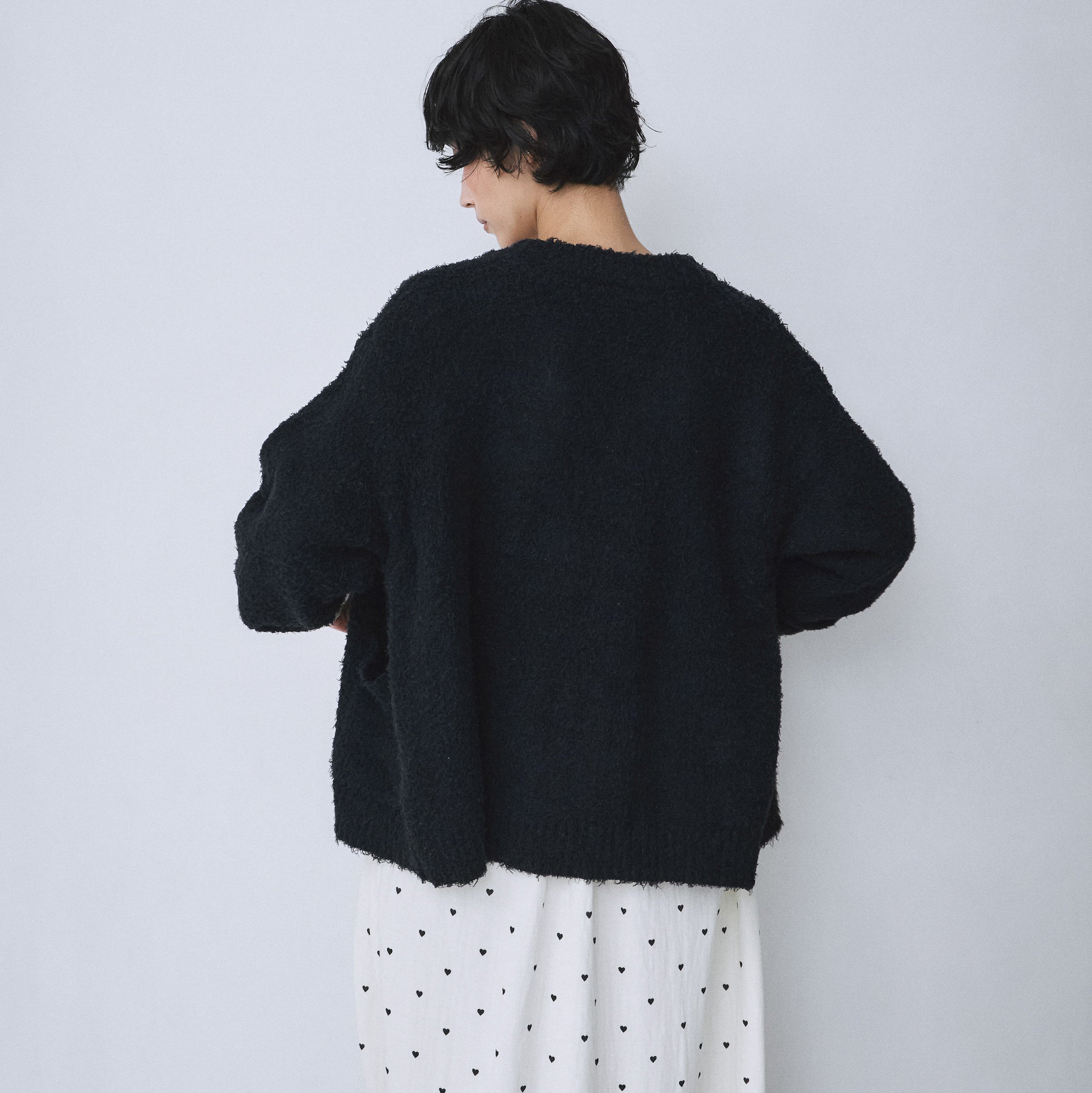 Cozy Relax Heart Button Cardigan