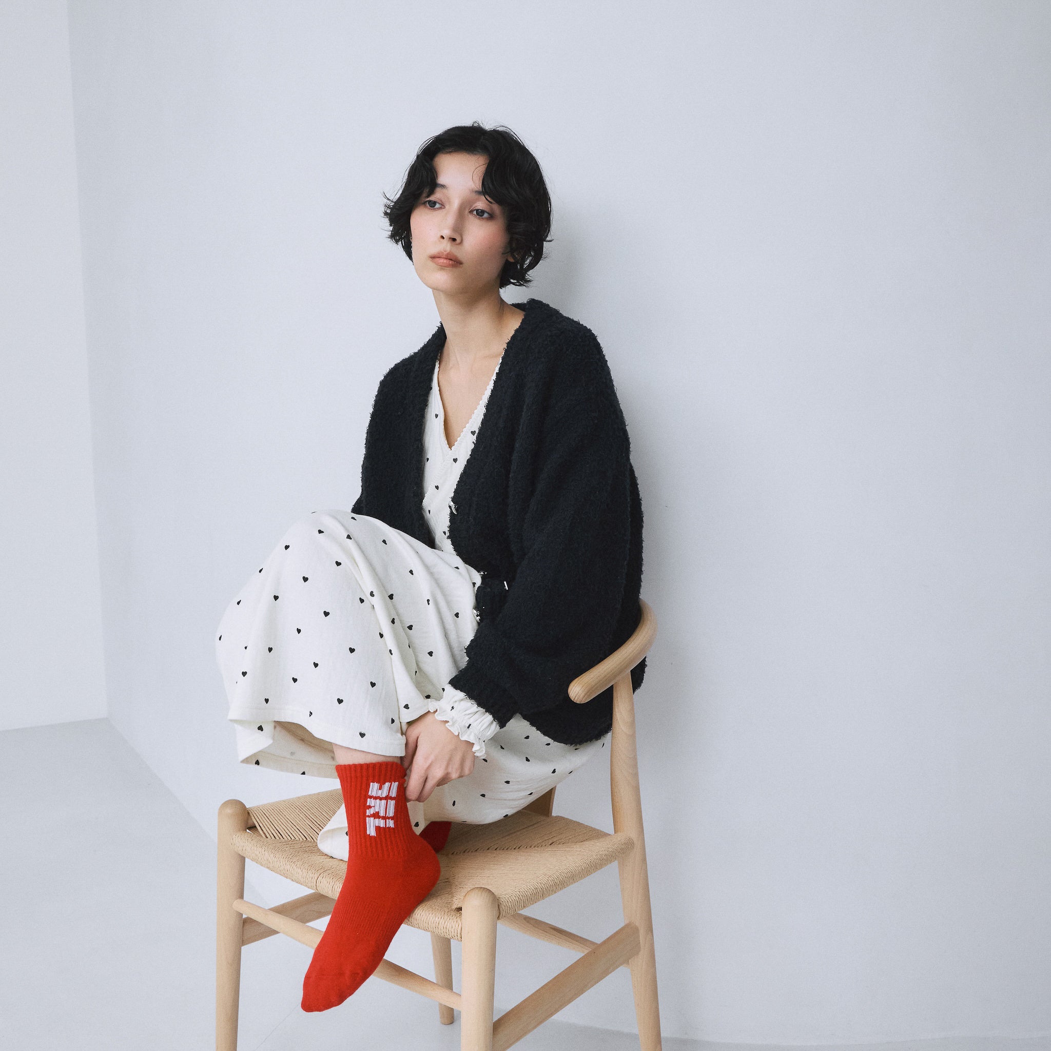 Cozy Relax Heart Button Cardigan