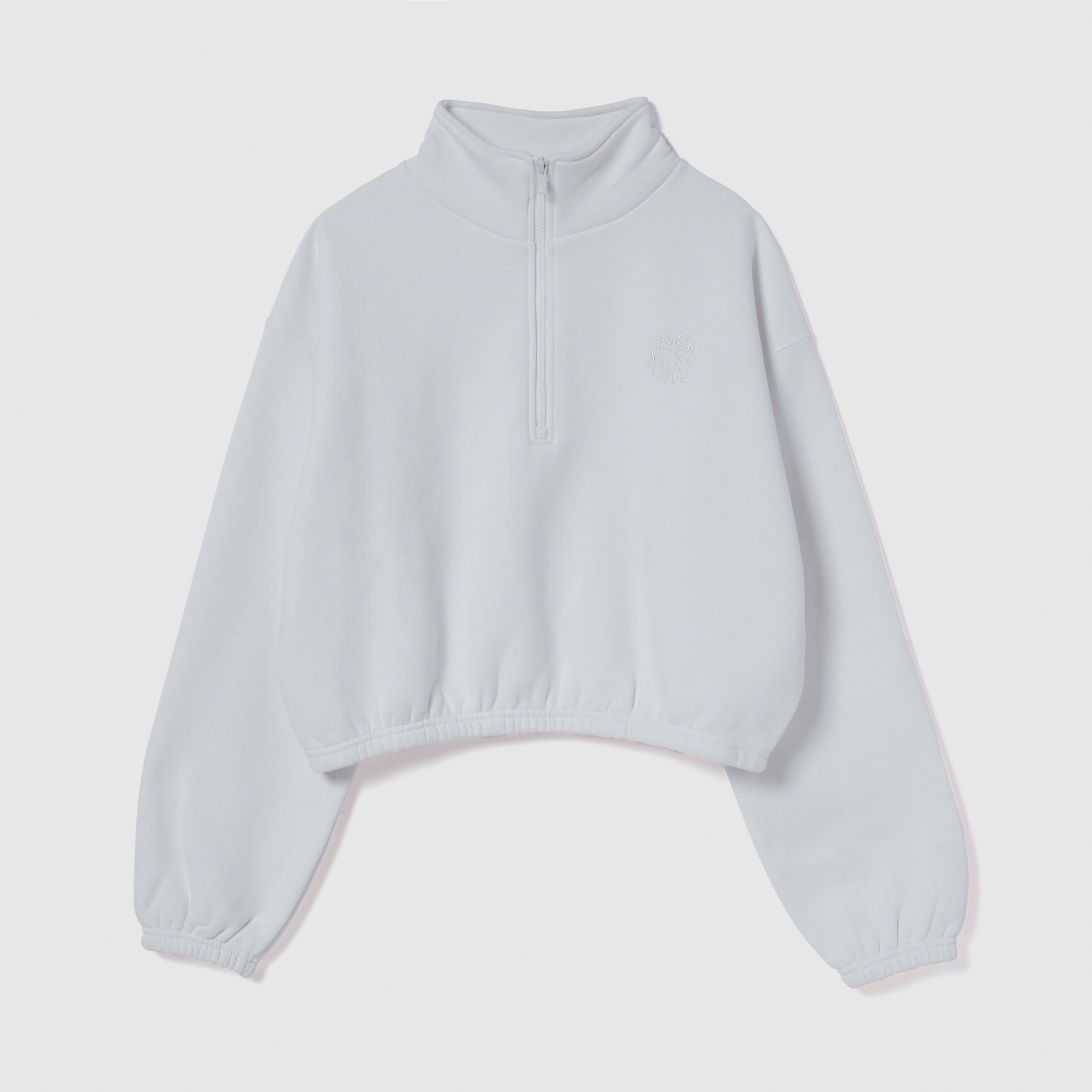 Ribbon Logo Volume Sweat Zip Top