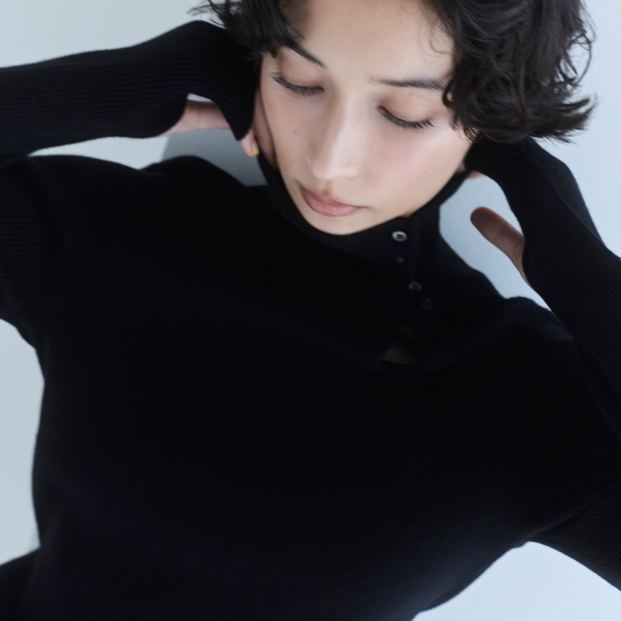 Petit Button Multi-Neck Knit Top