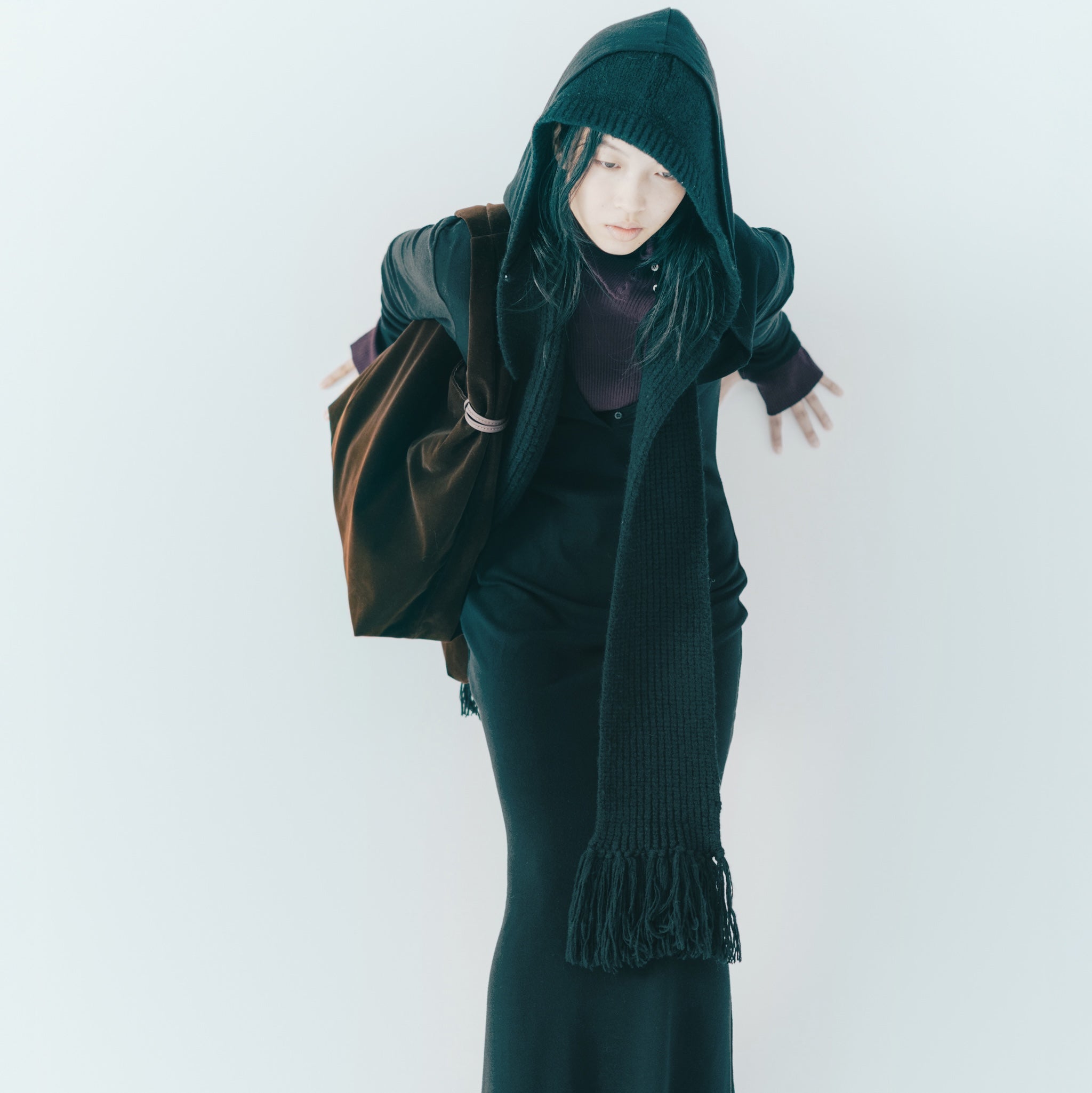 Petitボタンマルチネックニットトップス