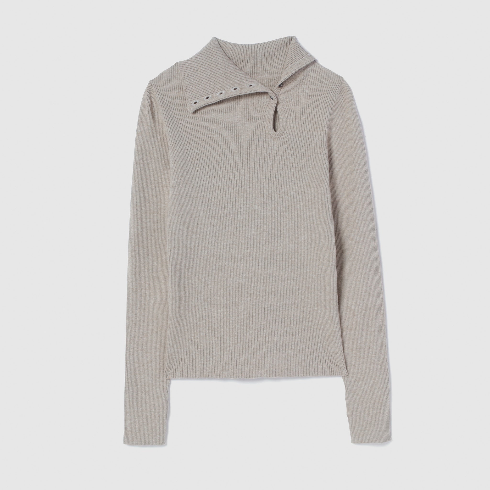 Petit Button Multi-Neck Knit Top