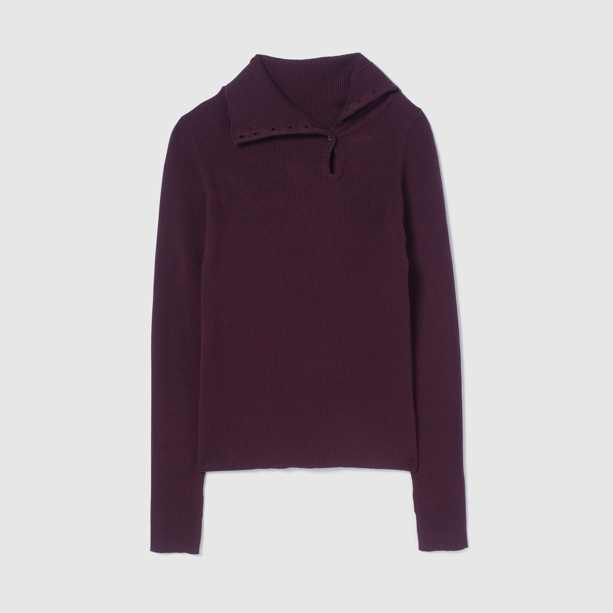 Petit Button Multi-Neck Knit Top