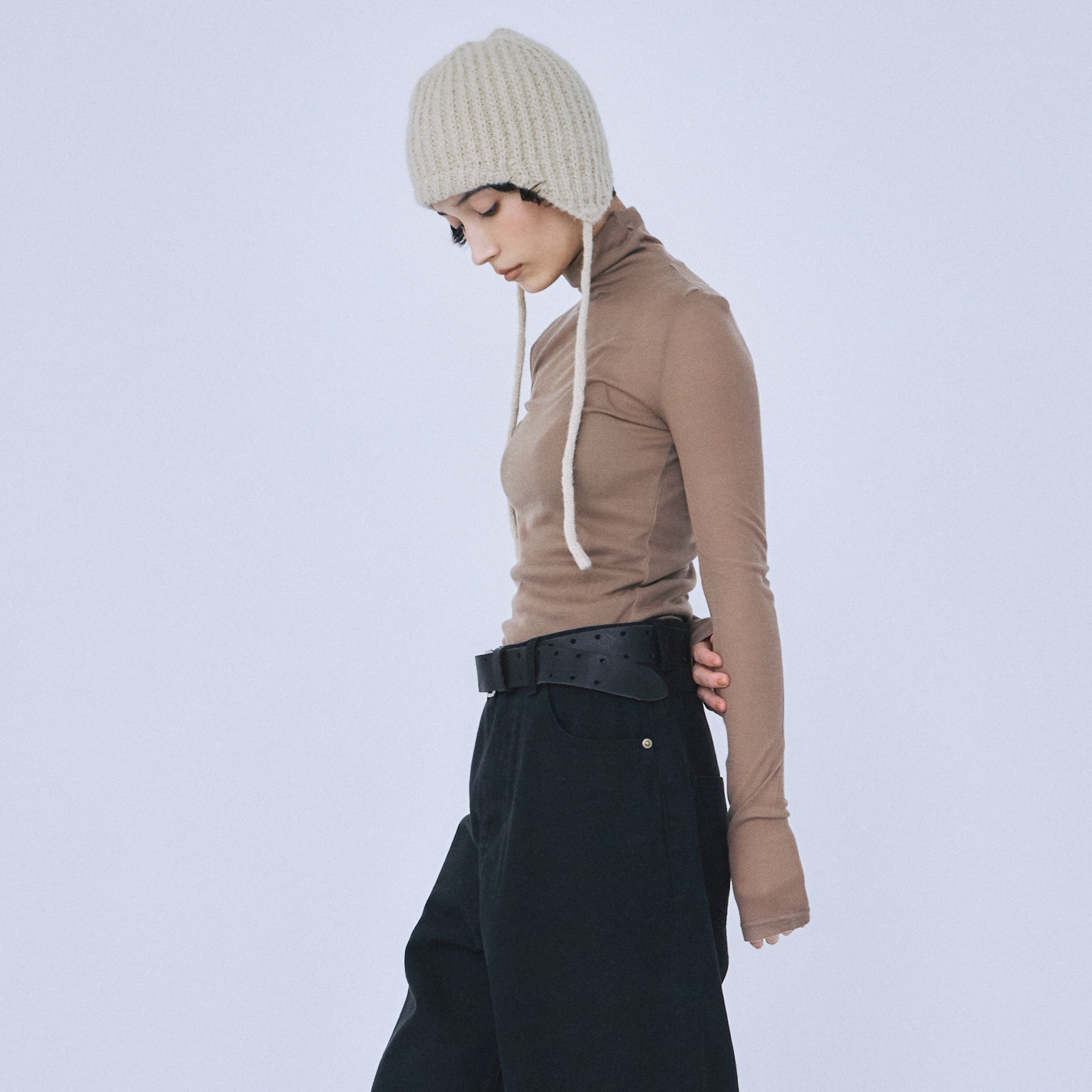 エアリーSlim RIBハイネックトップス