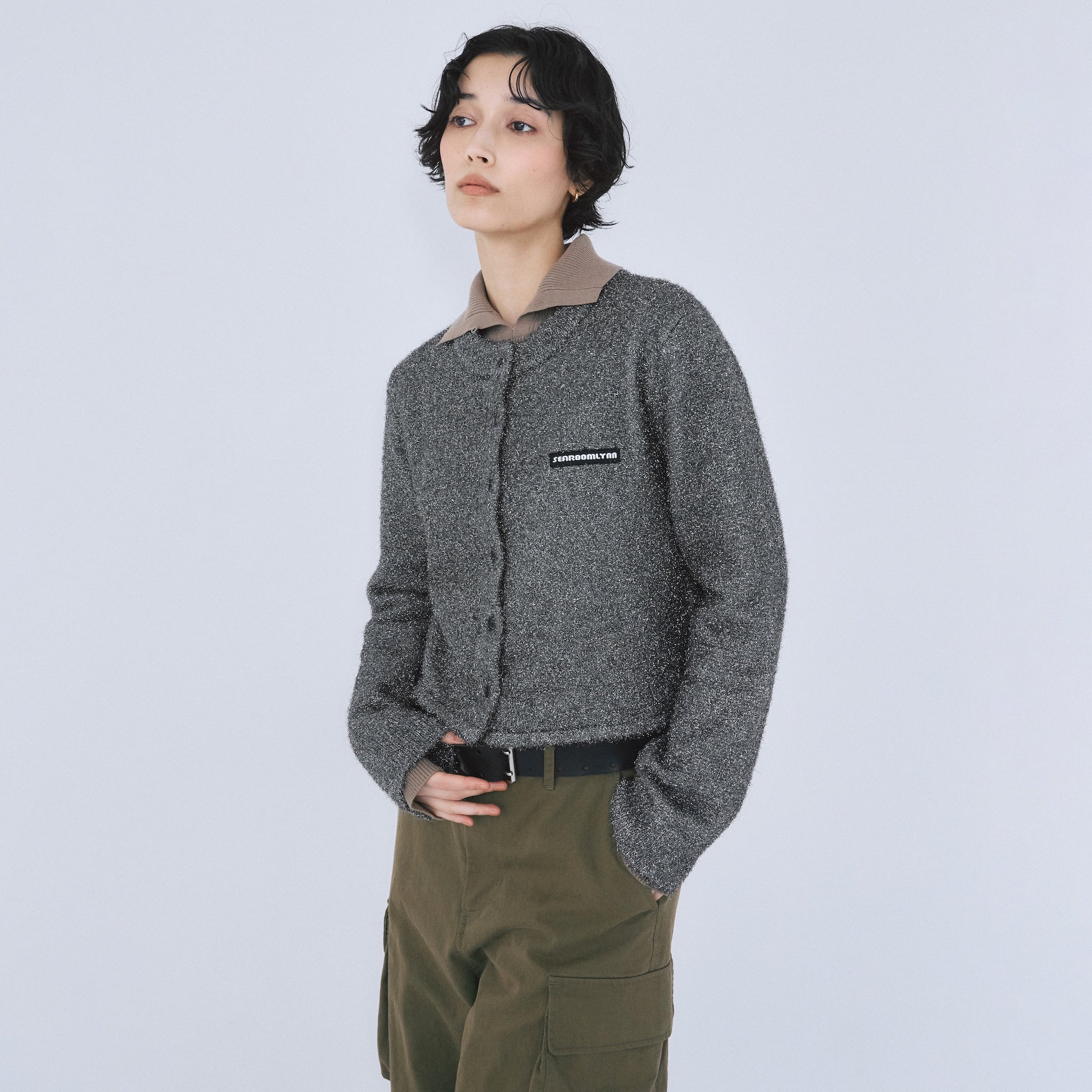 Glitter Yarn Knitカーディガン