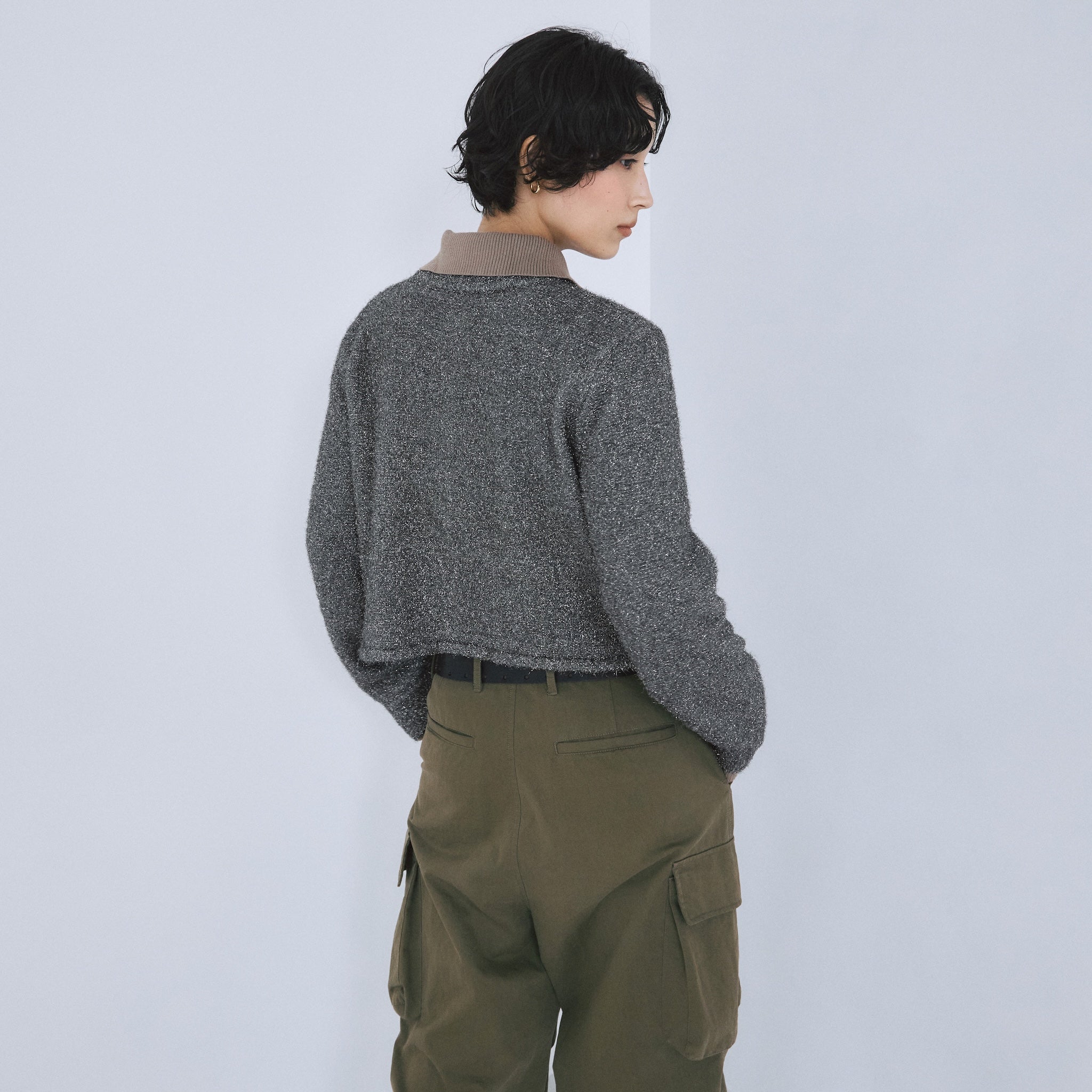 Glitter Yarn Knitカーディガン