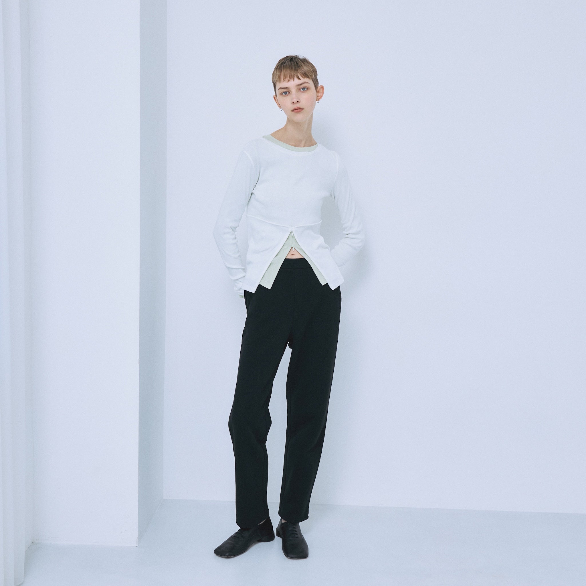 Soft Sheer Random Rib BackOpen Top