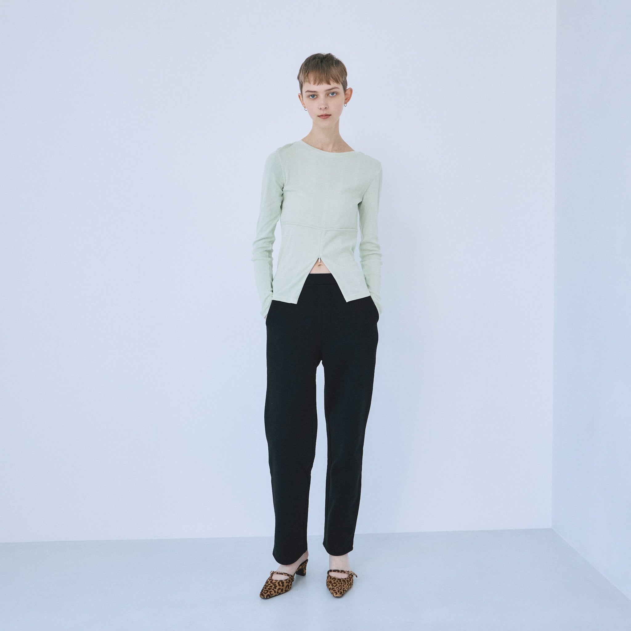 Soft Sheer Random Rib BackOpen Top