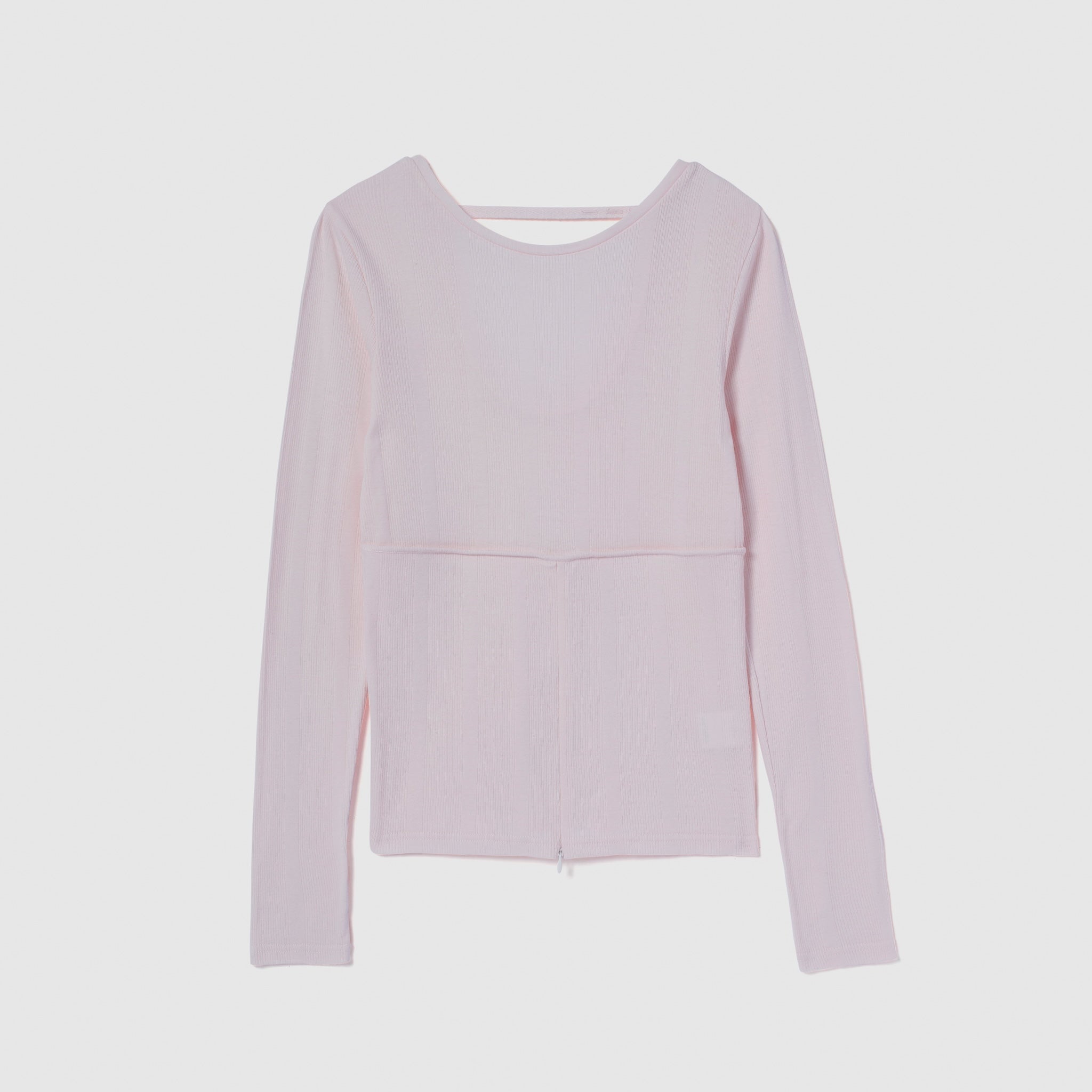 Soft Sheer Random Rib BackOpen Top