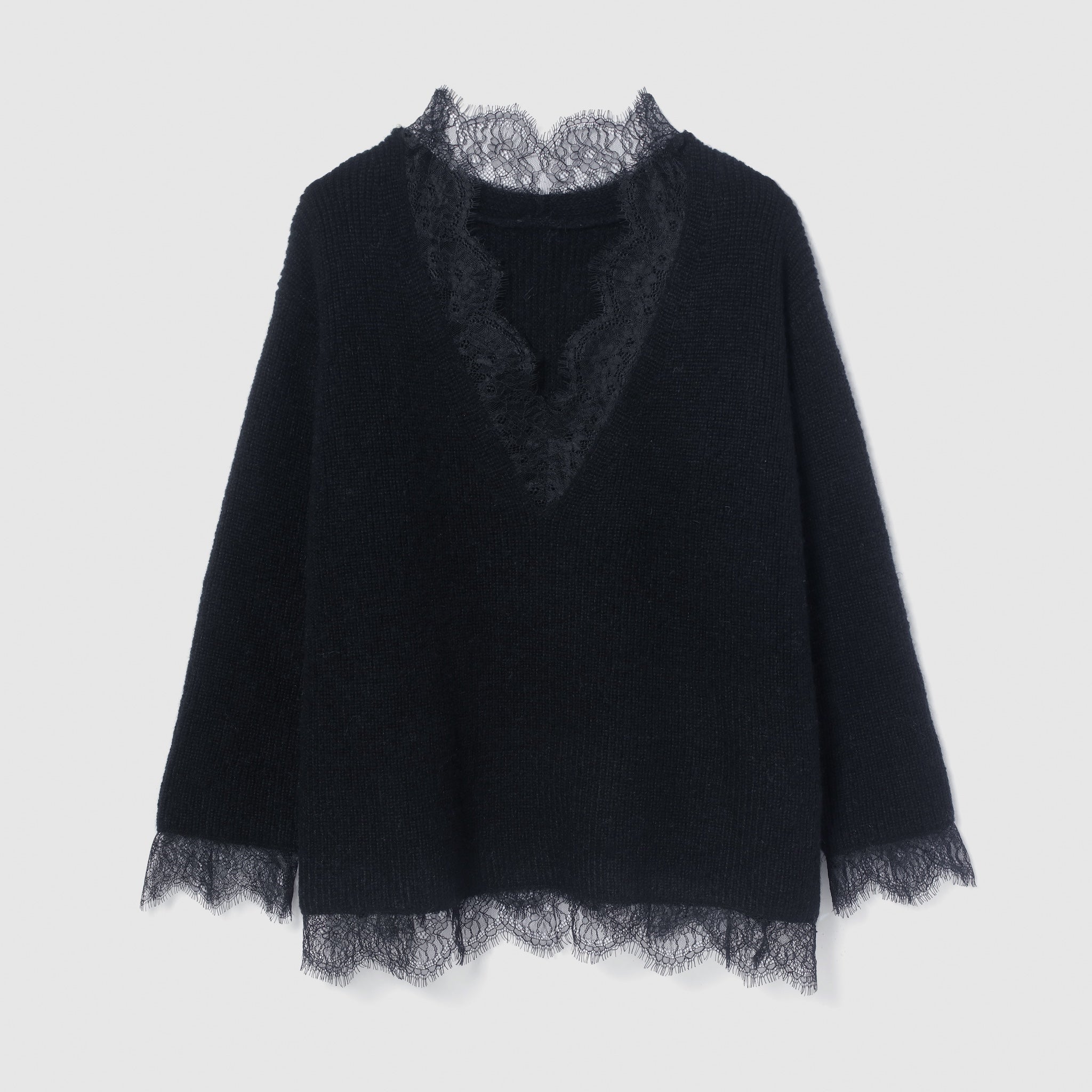 Eye Lash Laceニットトップス