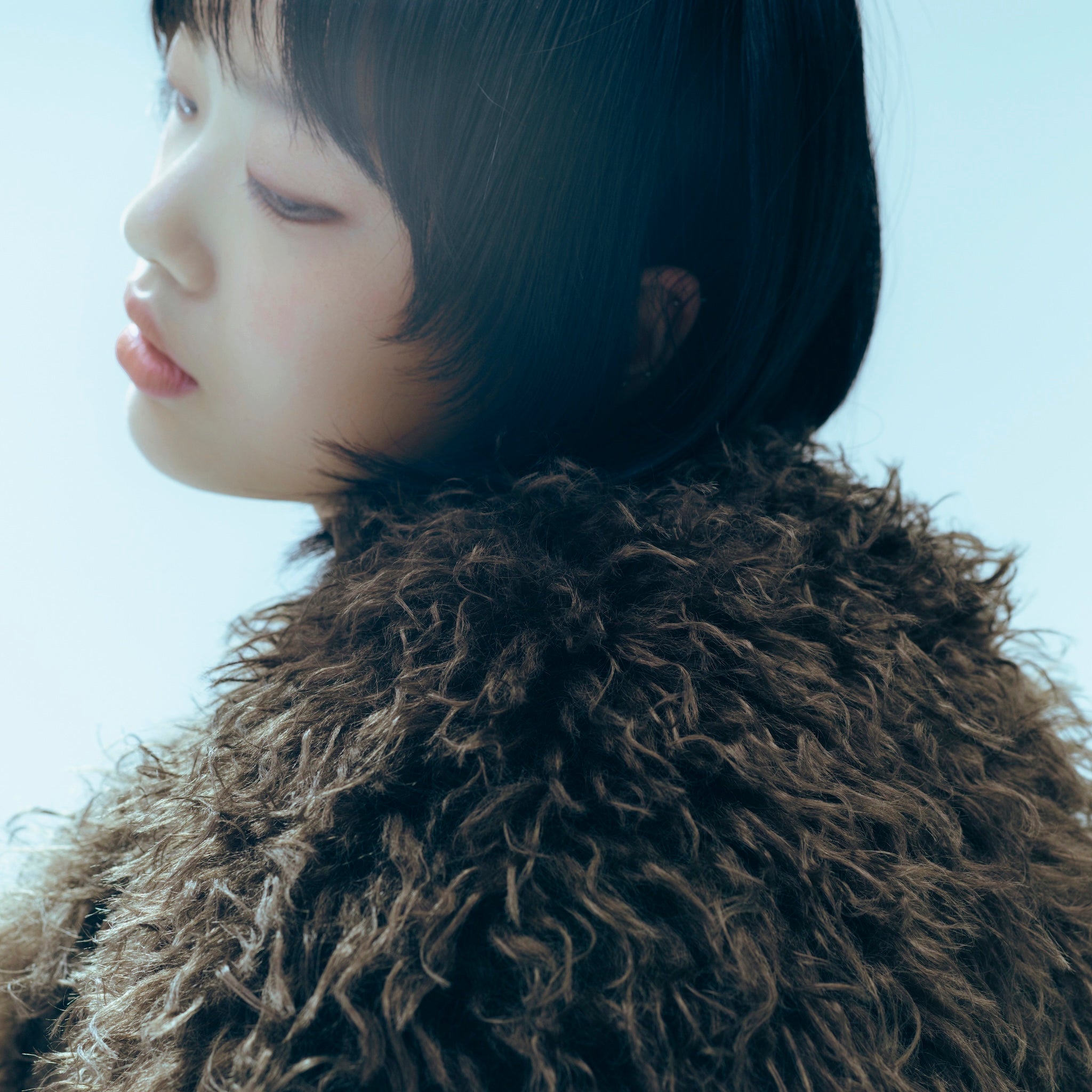 Cloud furノーカラーcoat