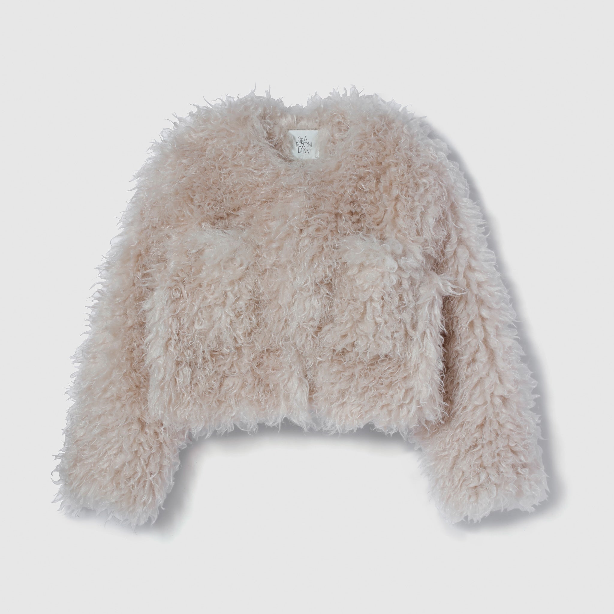 Cloud furノーカラーcoat