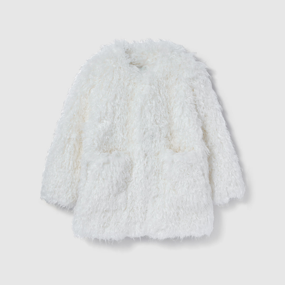 Cloud furノーカラーcoat