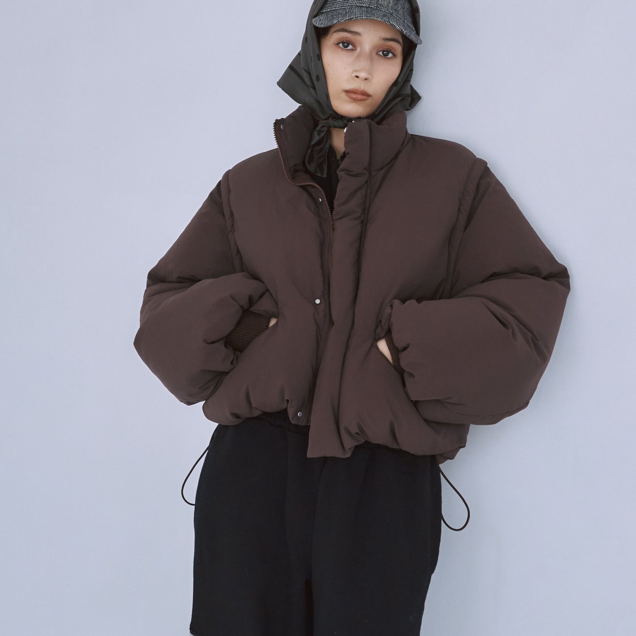 Multi short down jacket