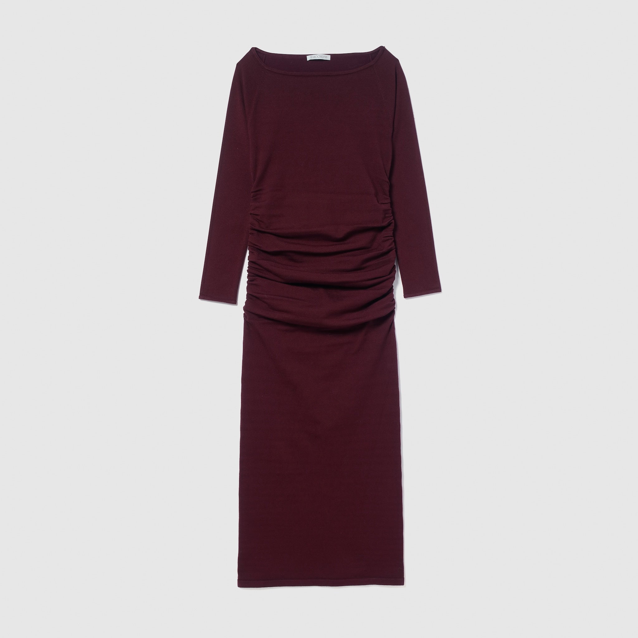 2-way neck knit eyeliner dress