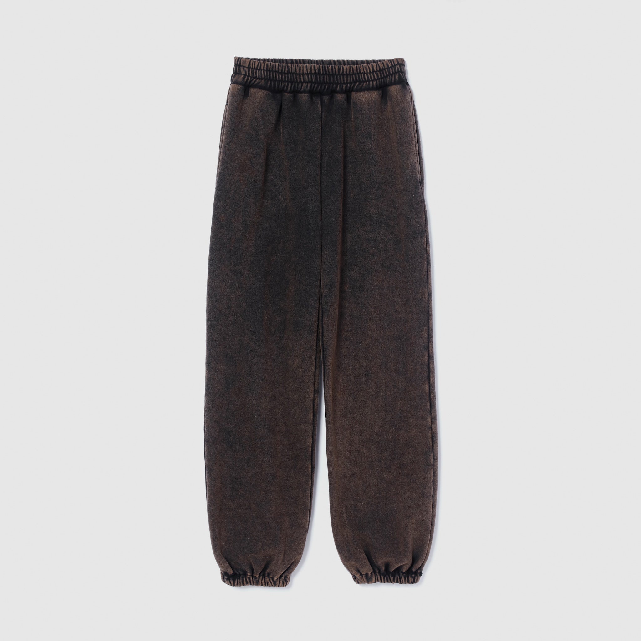 Acid dye damaged sweat pants