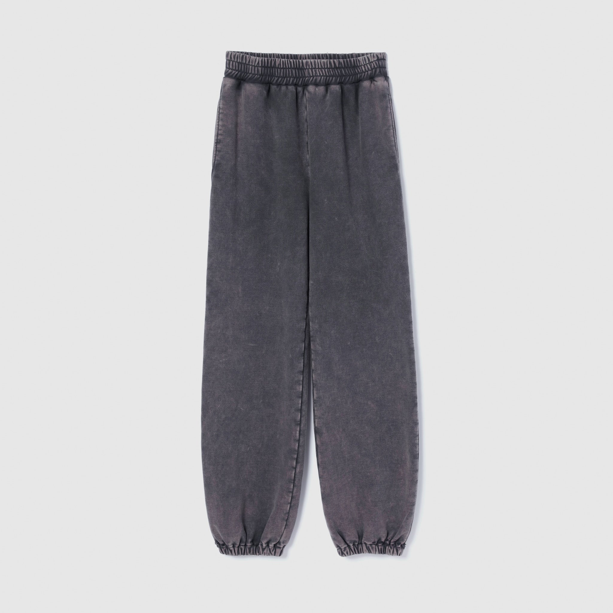 Acid dye damaged sweat pants