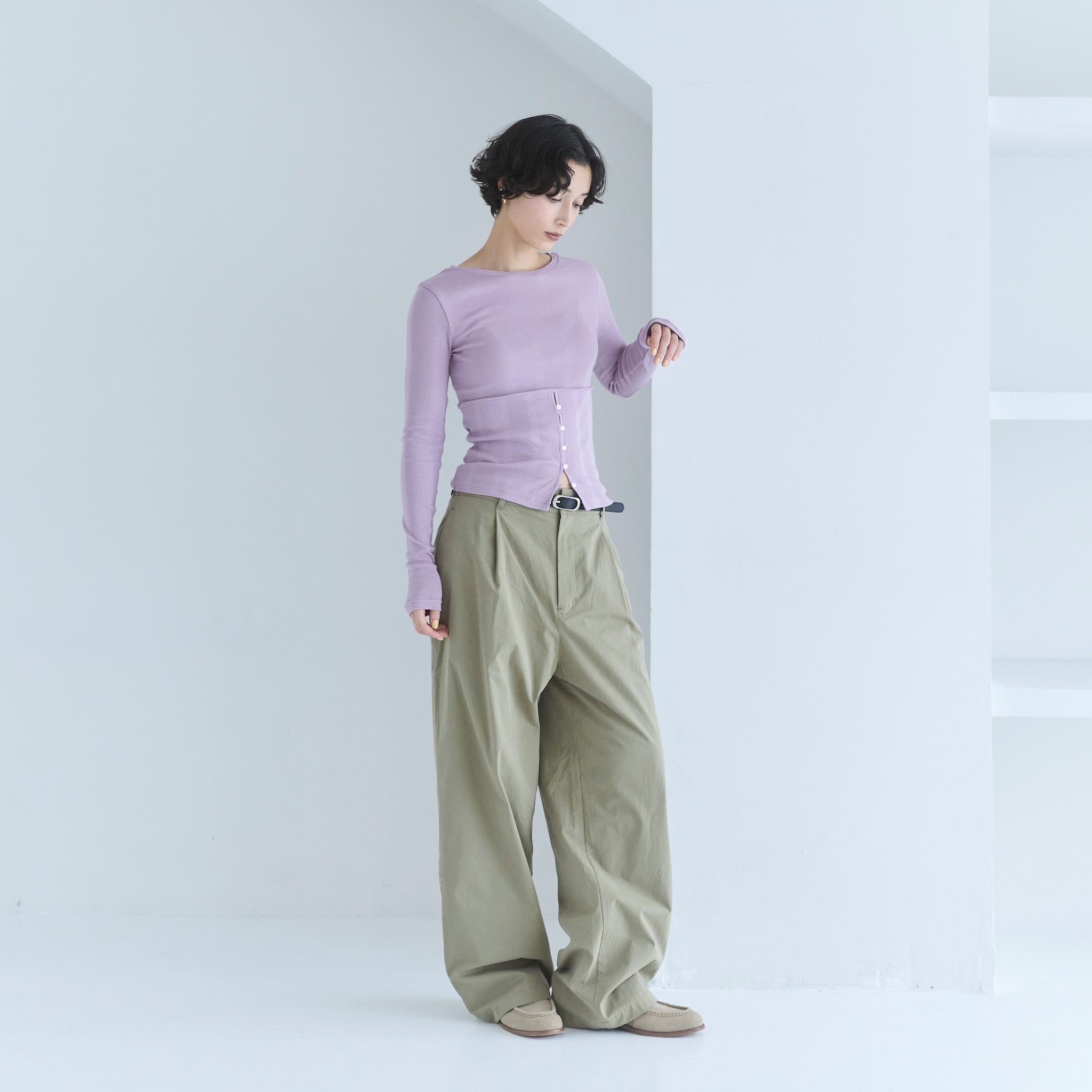 Fluffy Cotton Straight Pants