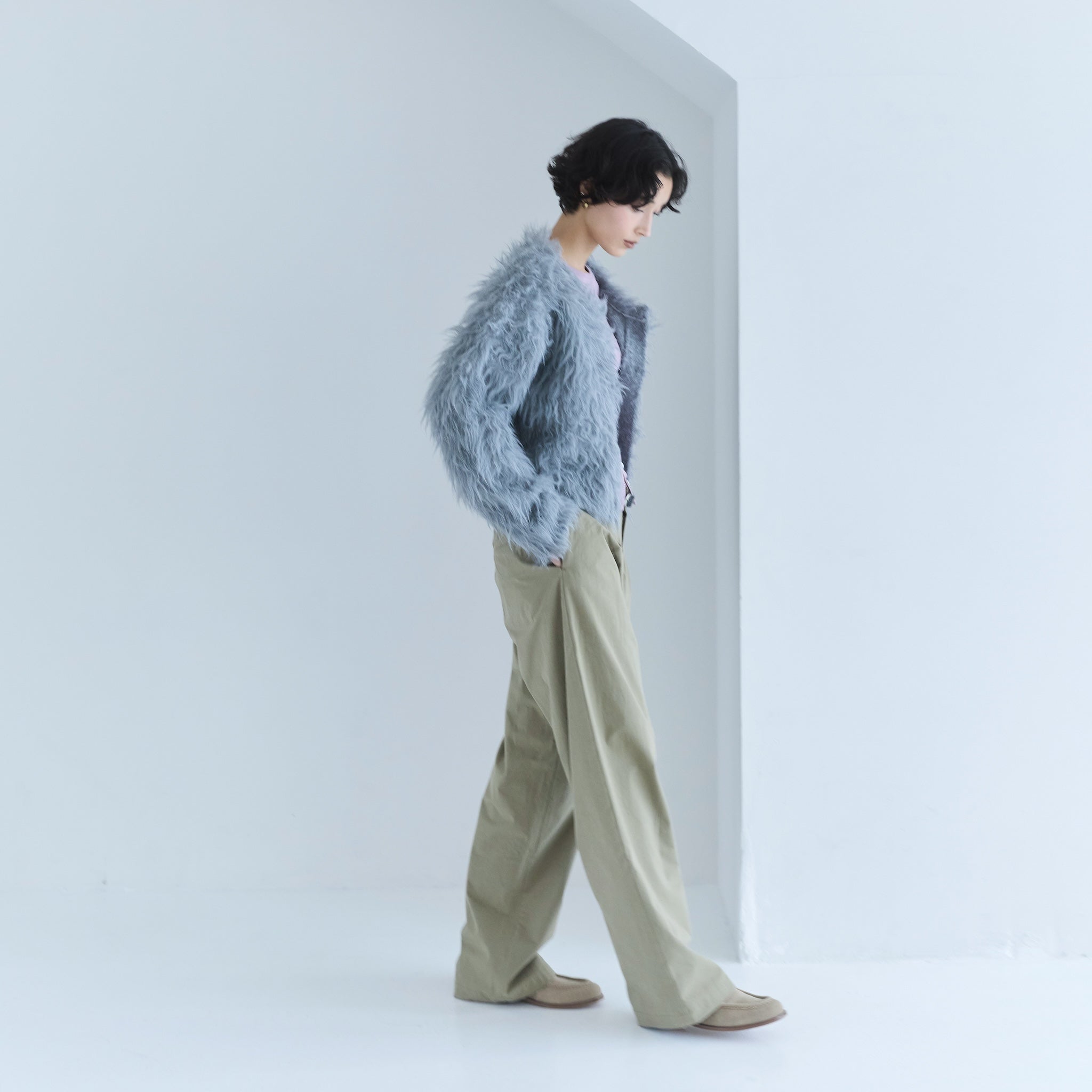 Fluffy Cotton Straight Pants