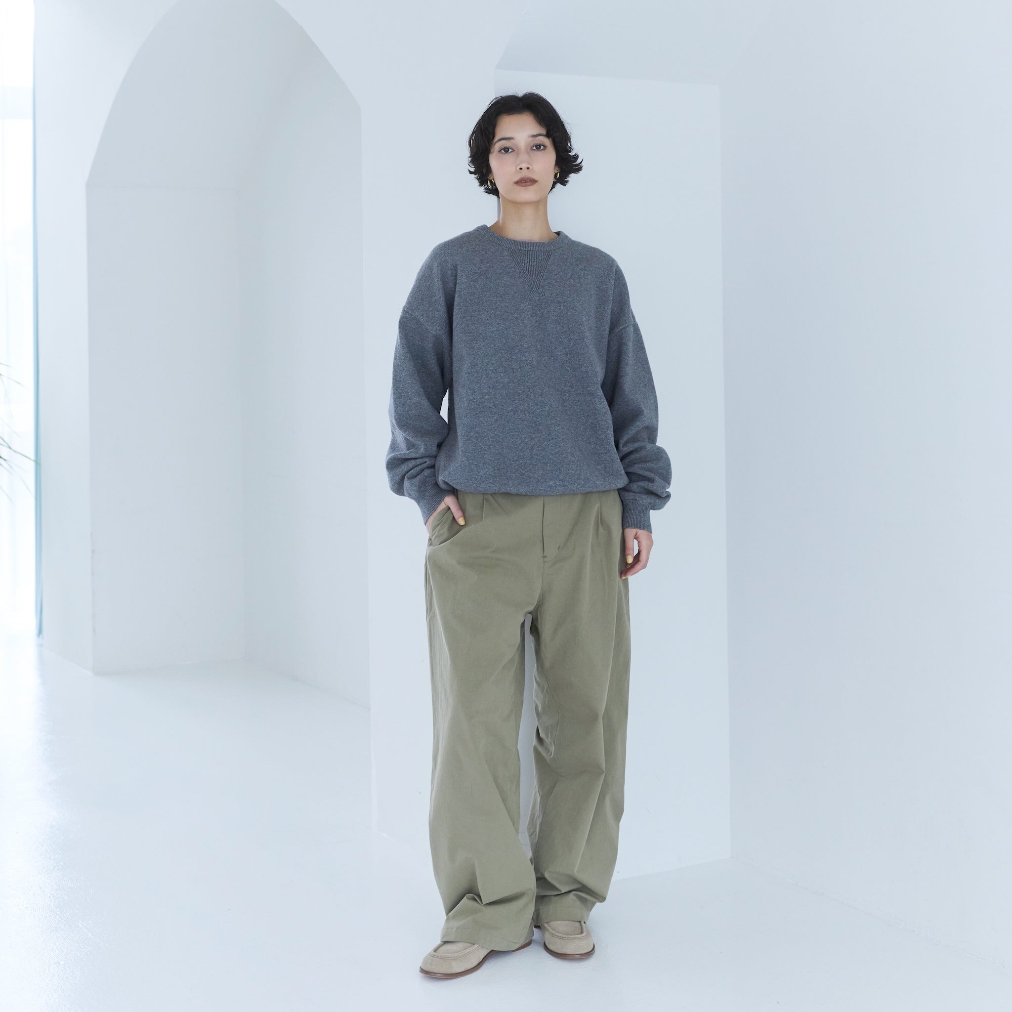 Fluffy Cotton Straight Pants