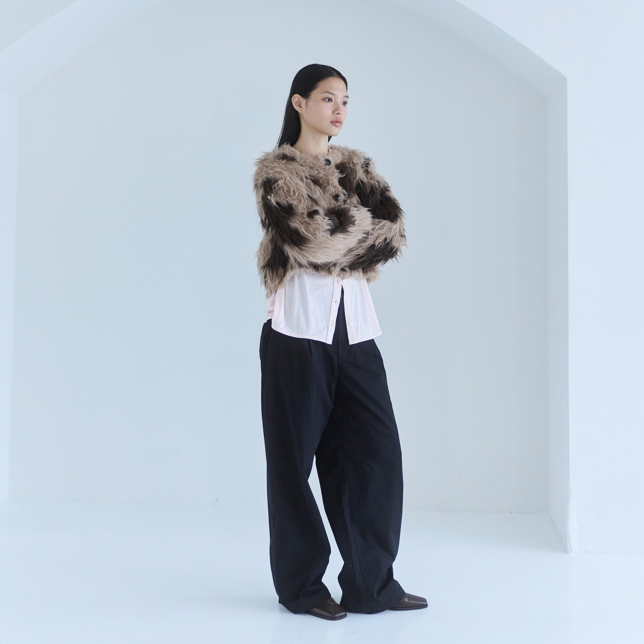 Fluffy Cotton Straight Pants