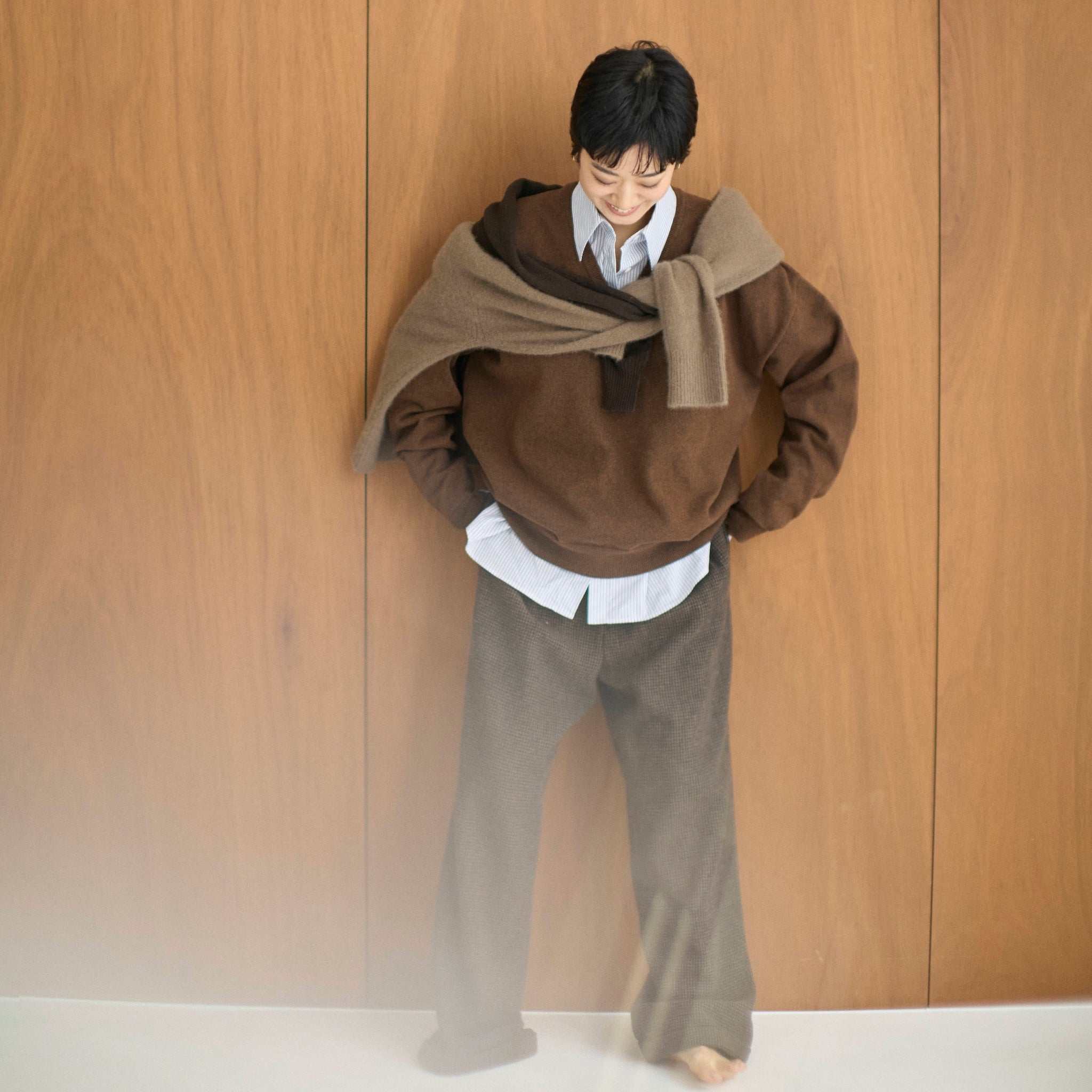 collab Boys Waist Tuck Warm Slacks