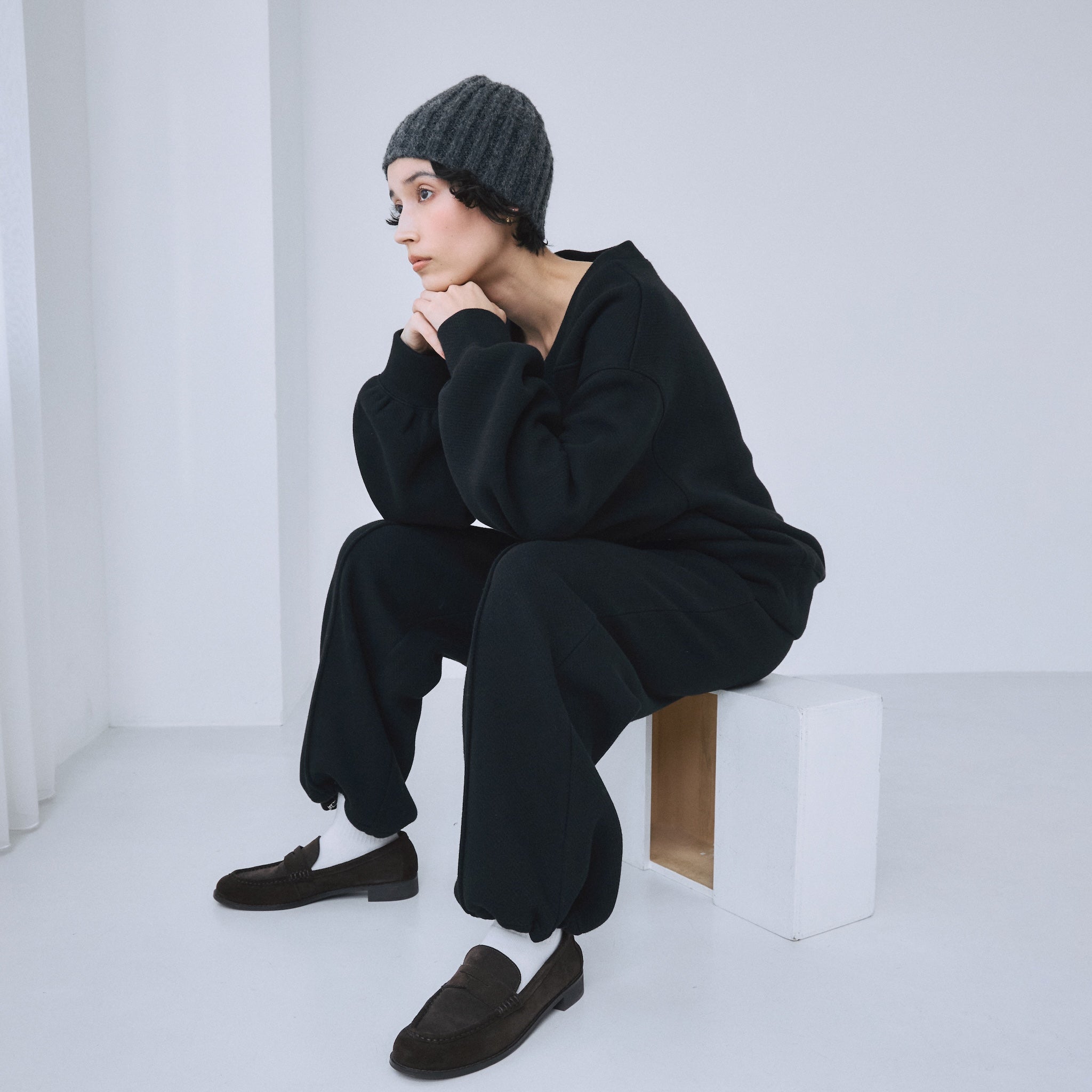 メッシュSweatストレートパンツ