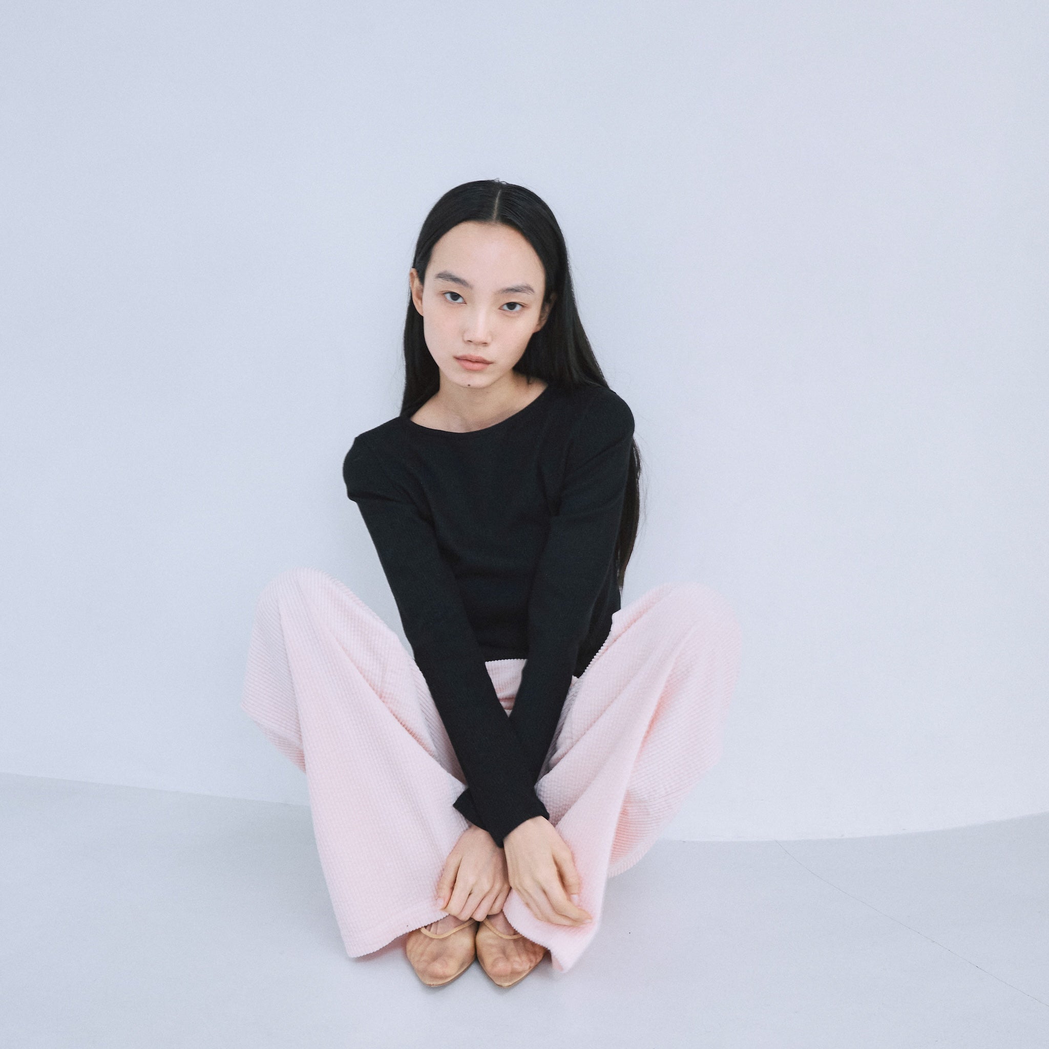 Glitter Rib Asymmetrical Top