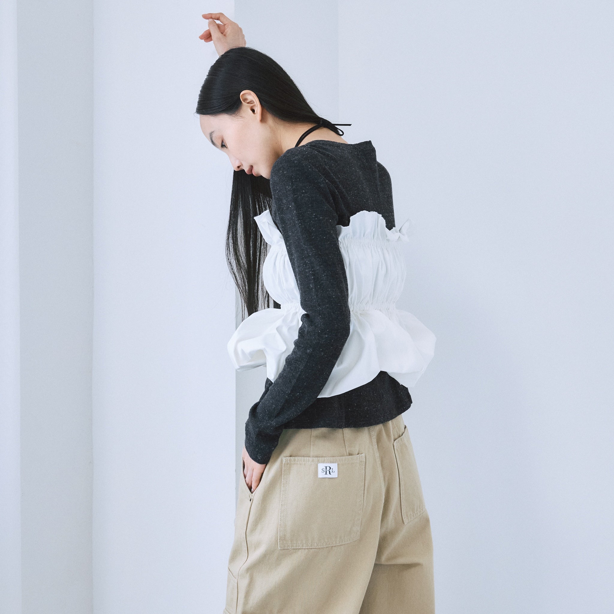 Curve Frill Balloon Layered Bustier