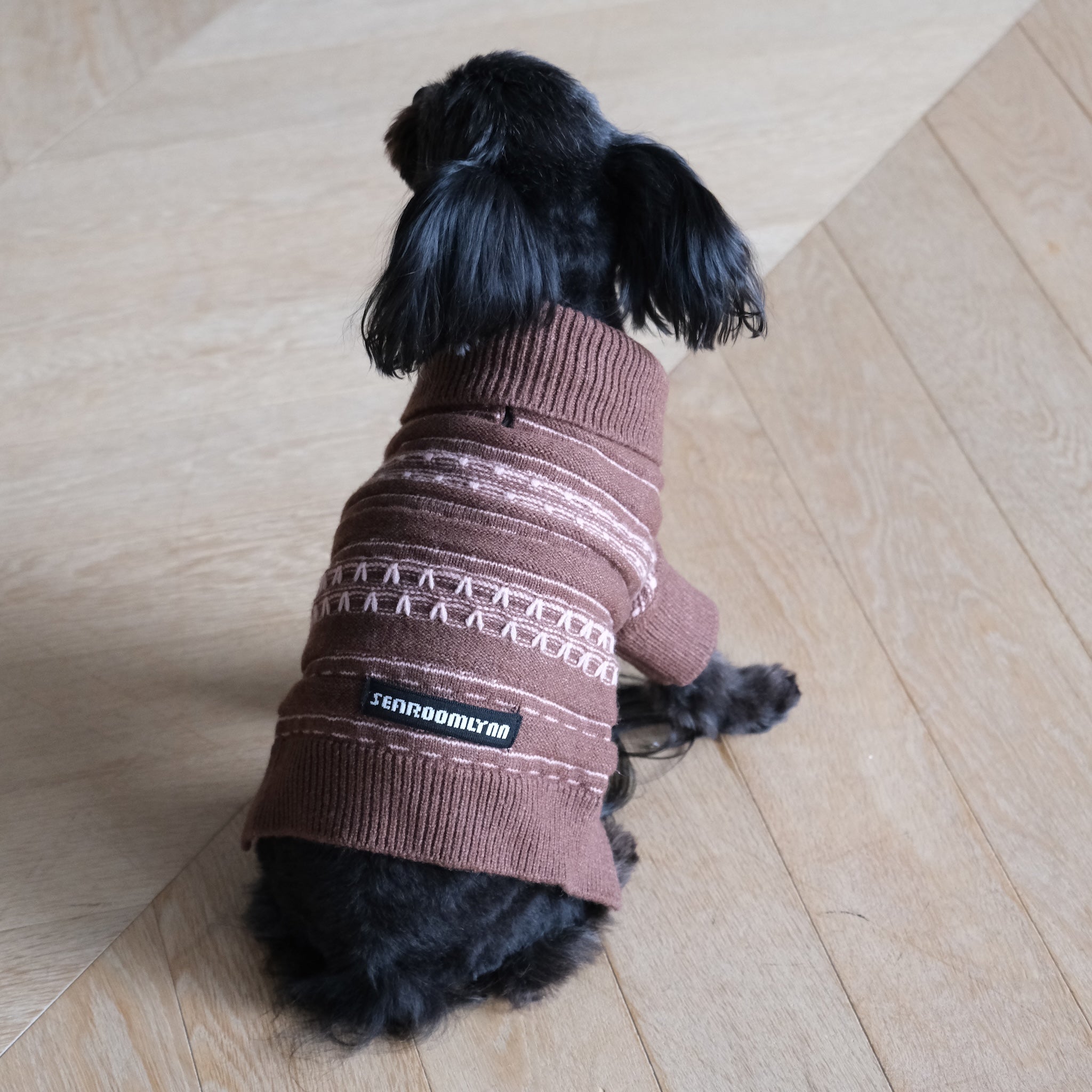 ジャガードニットZipハイネック(DOG)