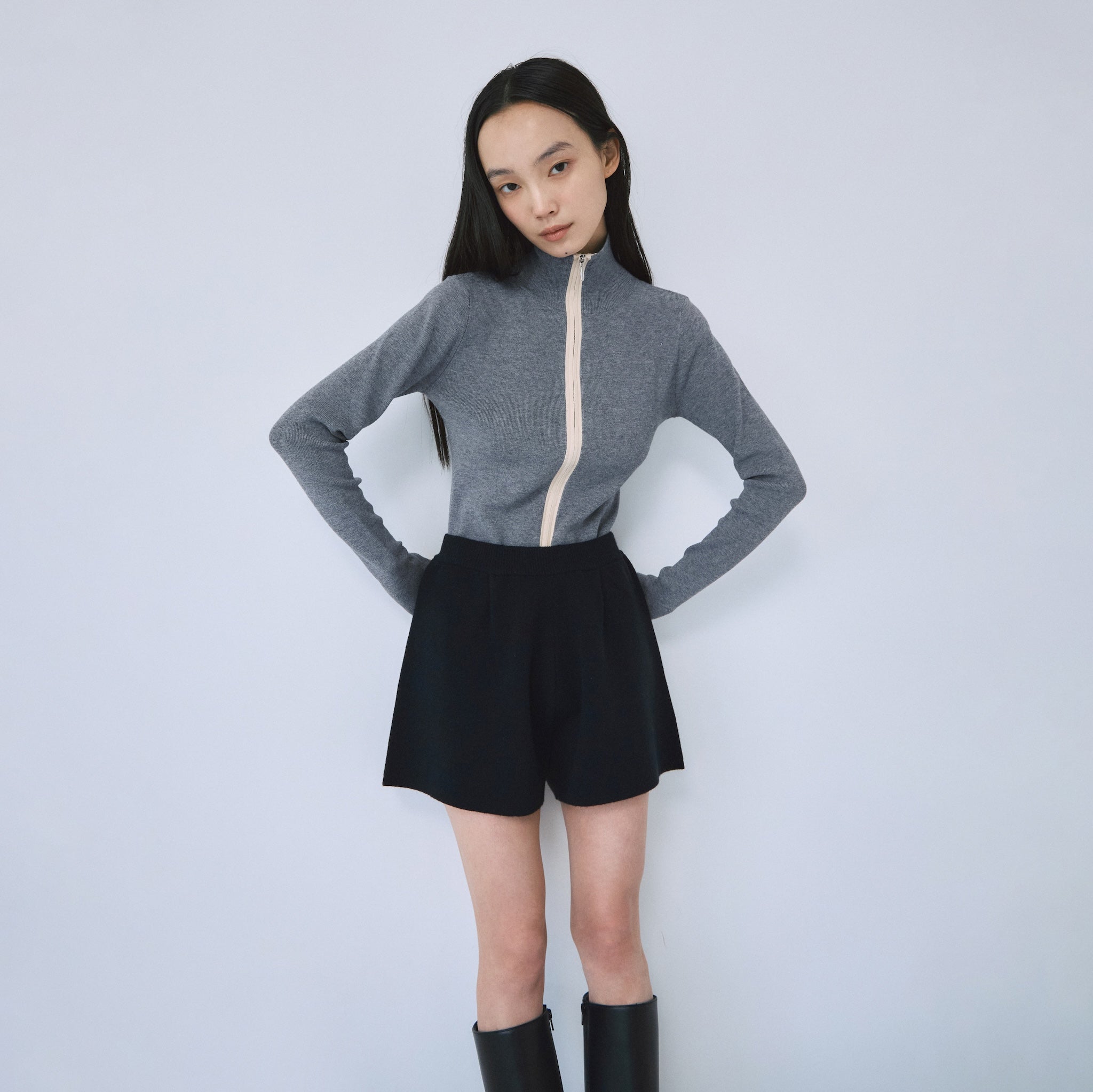 Back Hole Two-Color Body Suit