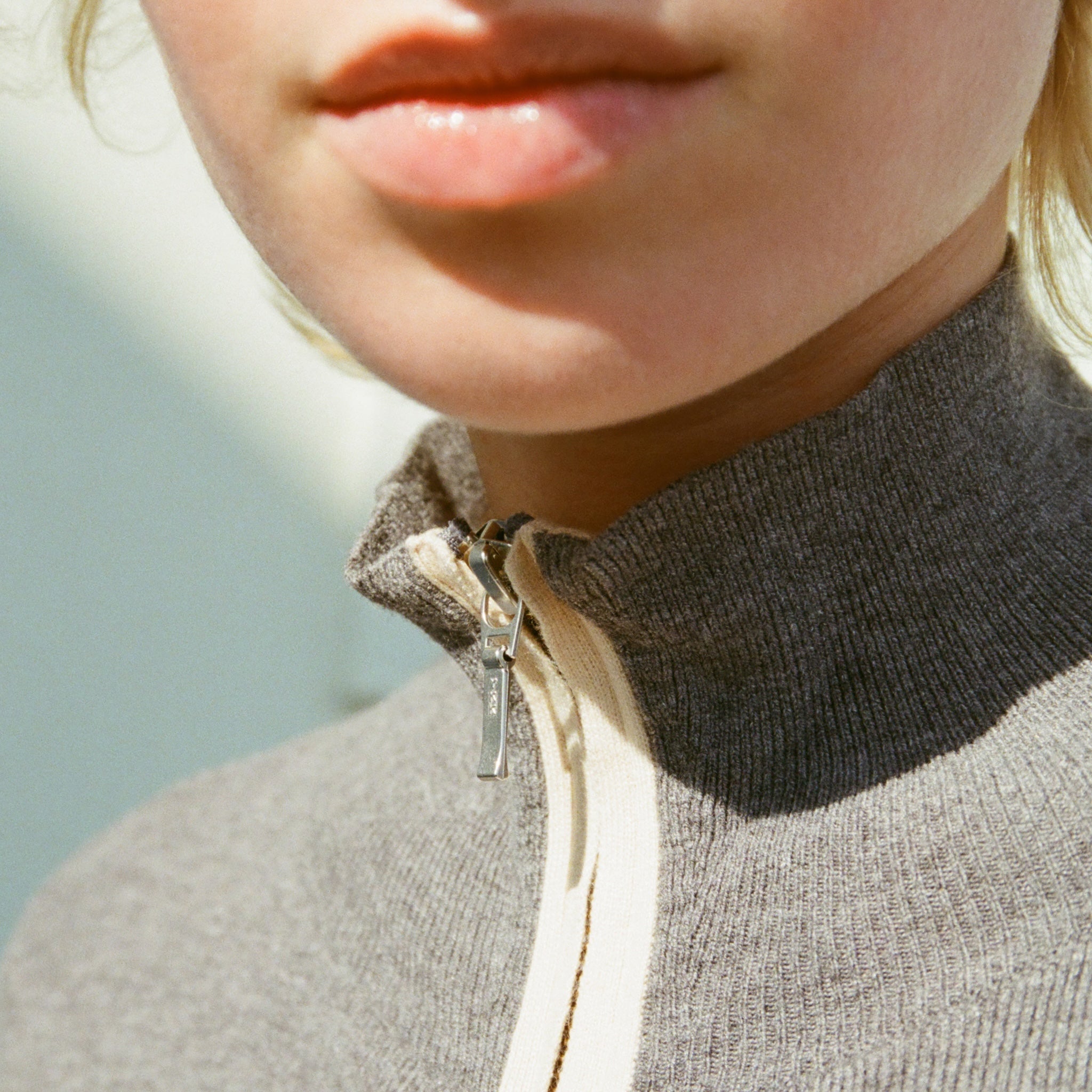 Double Zip Bicolor Top