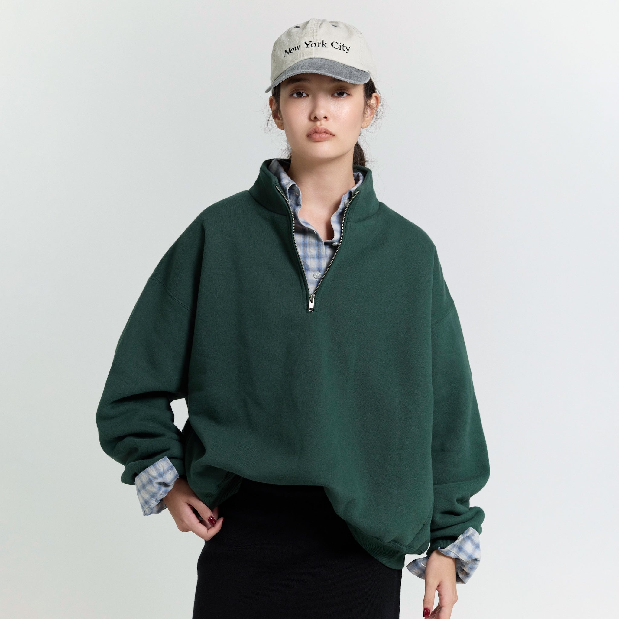 Volume Sweat Stand Collar Pullover
